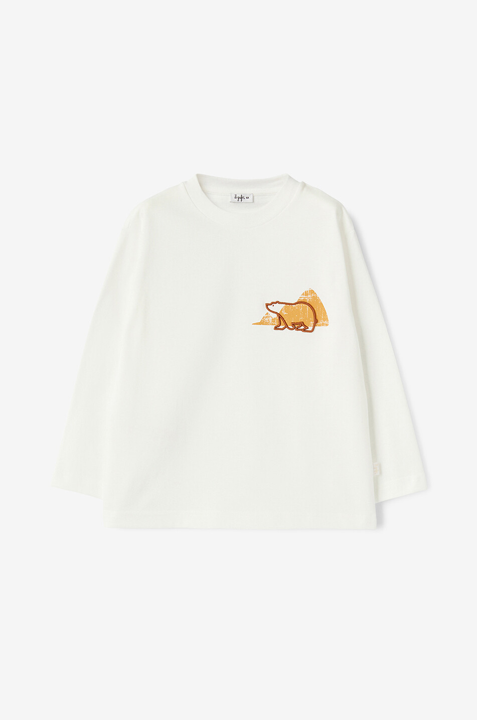 Jungen-Langarm-T-Shirt mit Print und Stickerei Eisbär