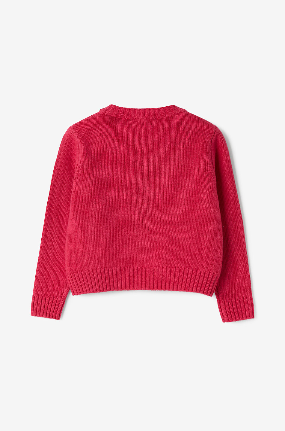 Bestickter Mädchen-Zopfstrickcardigan aus Wolle