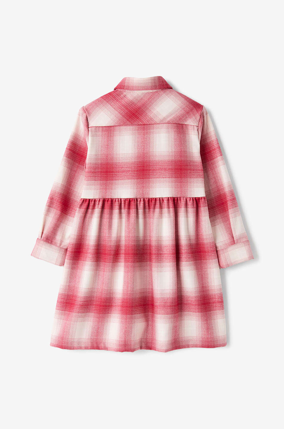Robe chemise en flanelle à carreaux fille