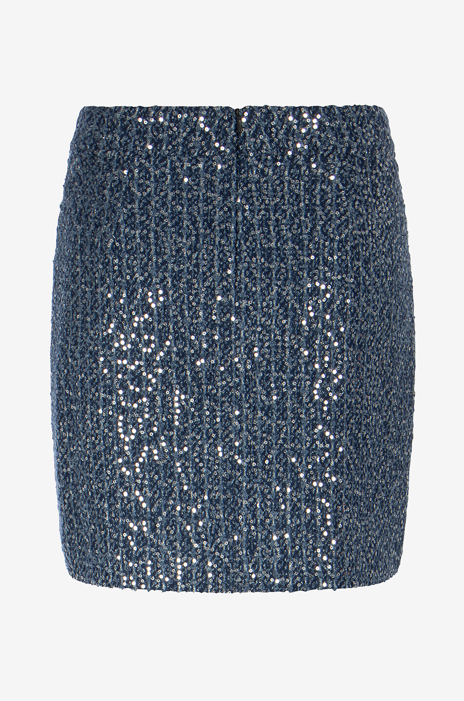 Paris sequin-adorned fitted tweed miniskirt