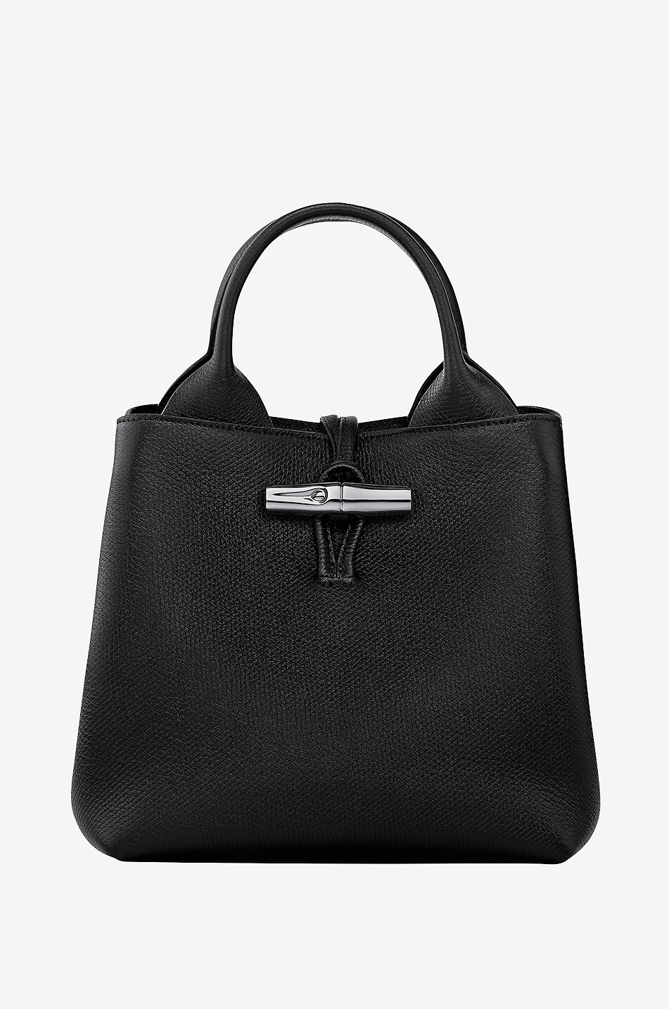 Sac à main en cuir grainé Bambou S