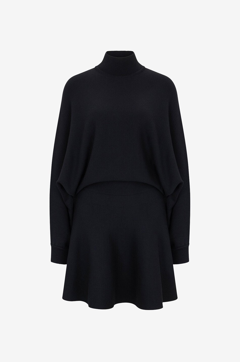 Mini-Strickkleid mit Fledermausärmeln