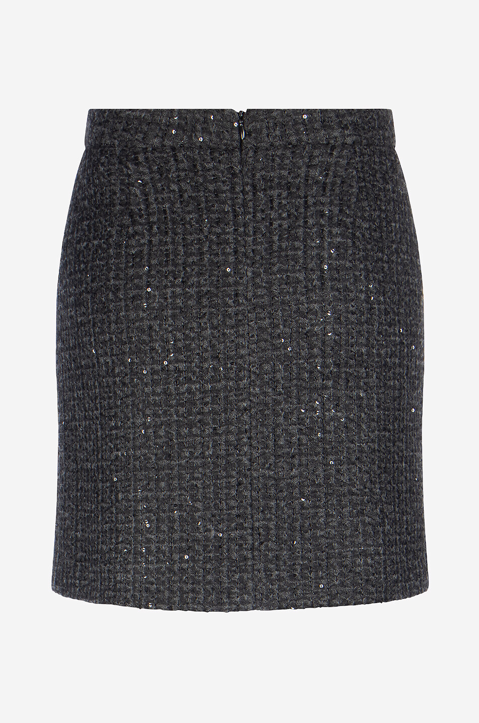 SEDUCTIVE Jenny fitted tweed miniskirt with decorative buttons Women BLACK 2