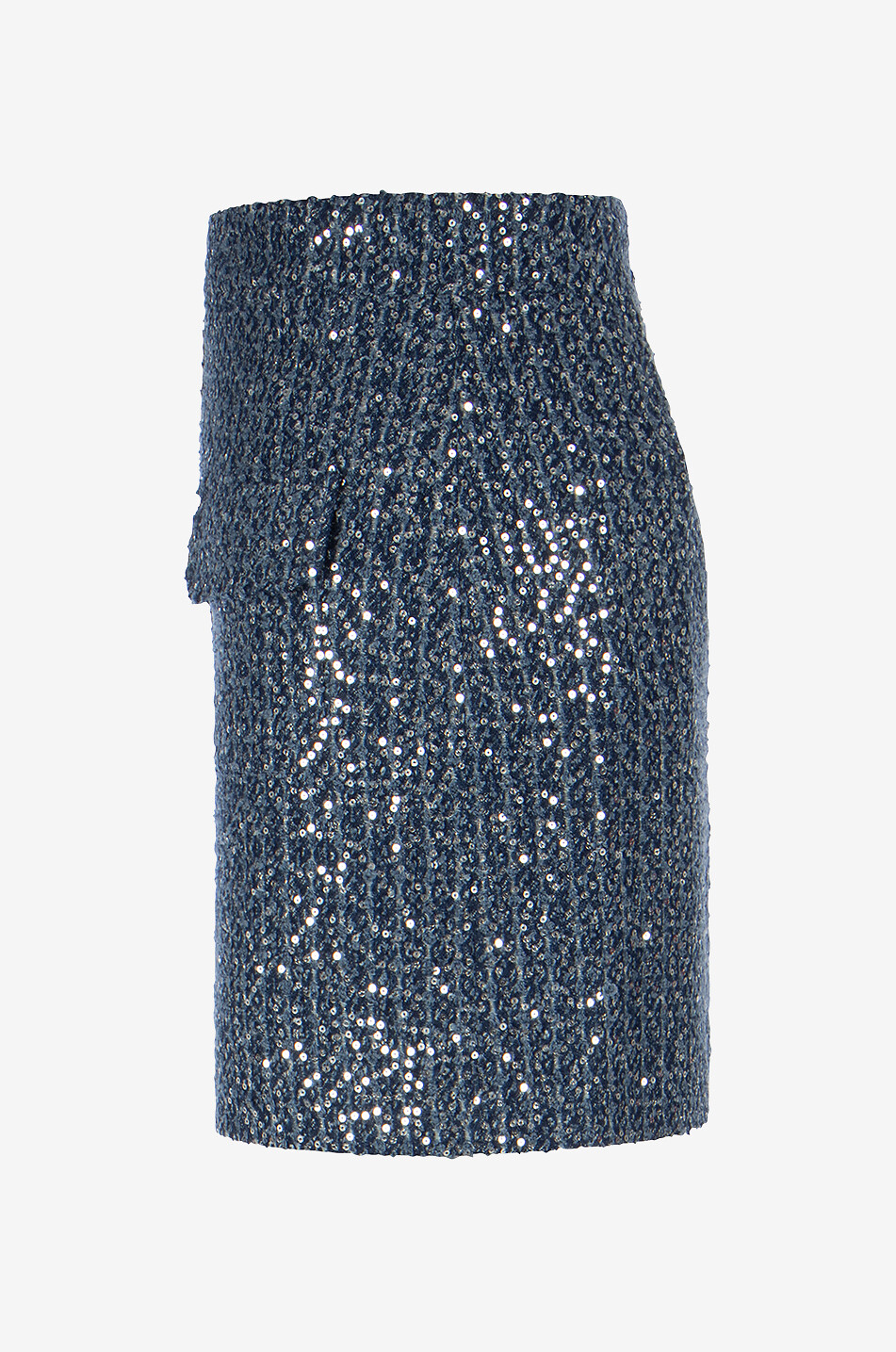 Paris sequin-adorned fitted tweed miniskirt