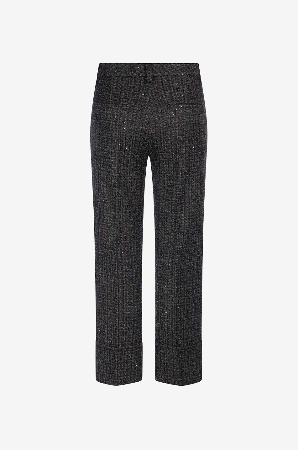 Pantalon droit en tweed à sequins Mia