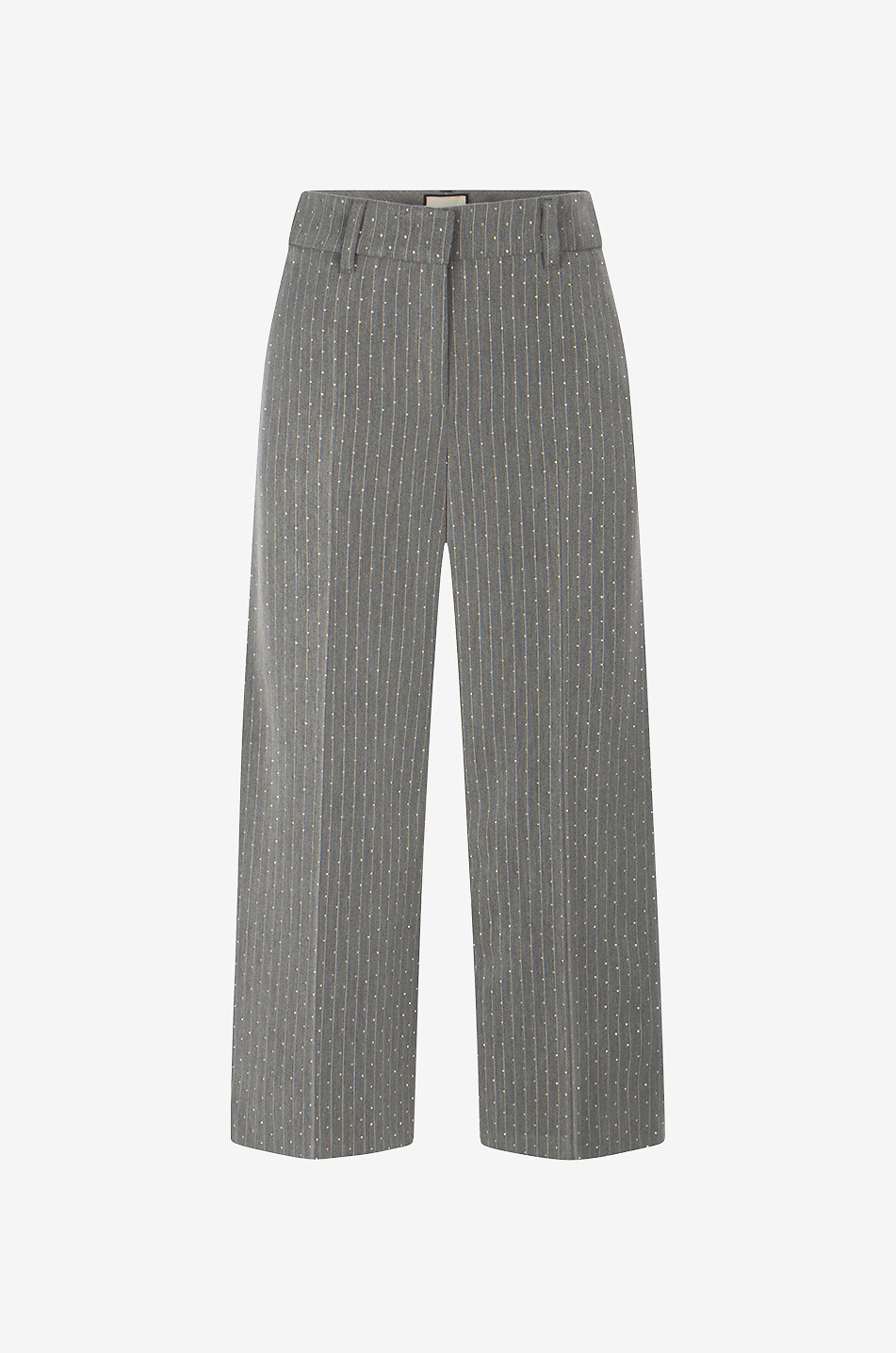 Carina crystal adorned wide-leg pinstripe trousers