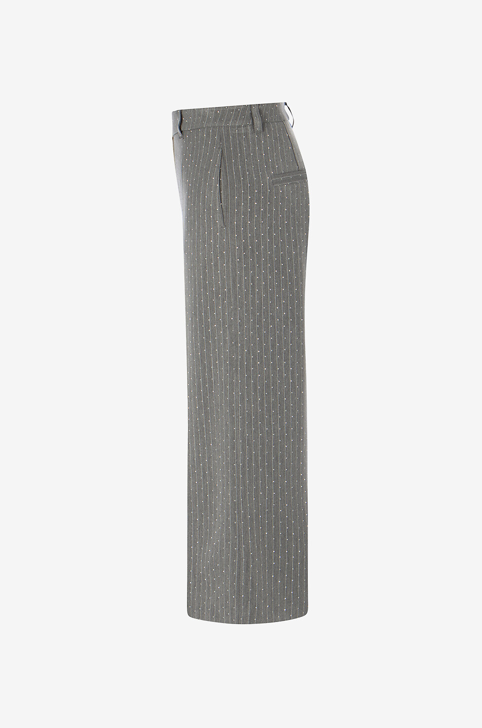 Carina crystal adorned wide-leg pinstripe trousers