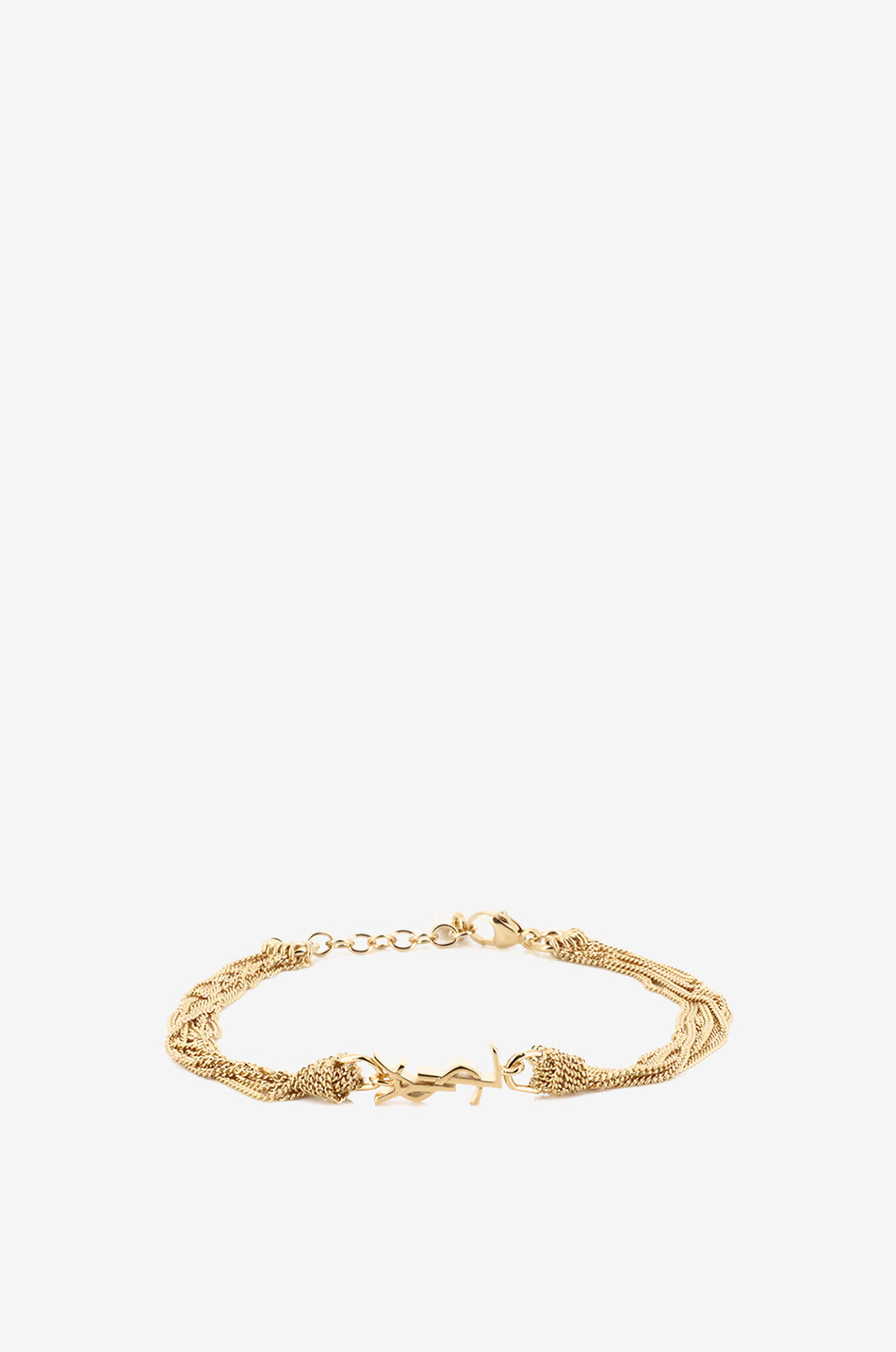SAINT LAURENT PARIS Armband mit mehreren Kettchen Cassandre Pompon Damen GOLDEN 1