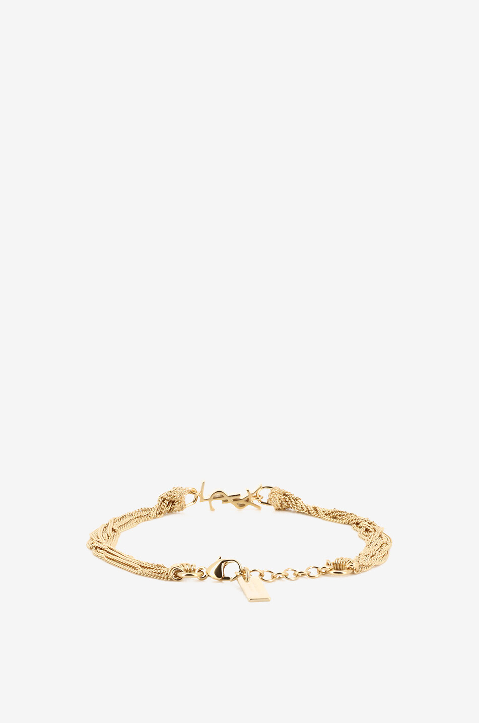 SAINT LAURENT PARIS Armband mit mehreren Kettchen Cassandre Pompon Damen GOLDEN 2