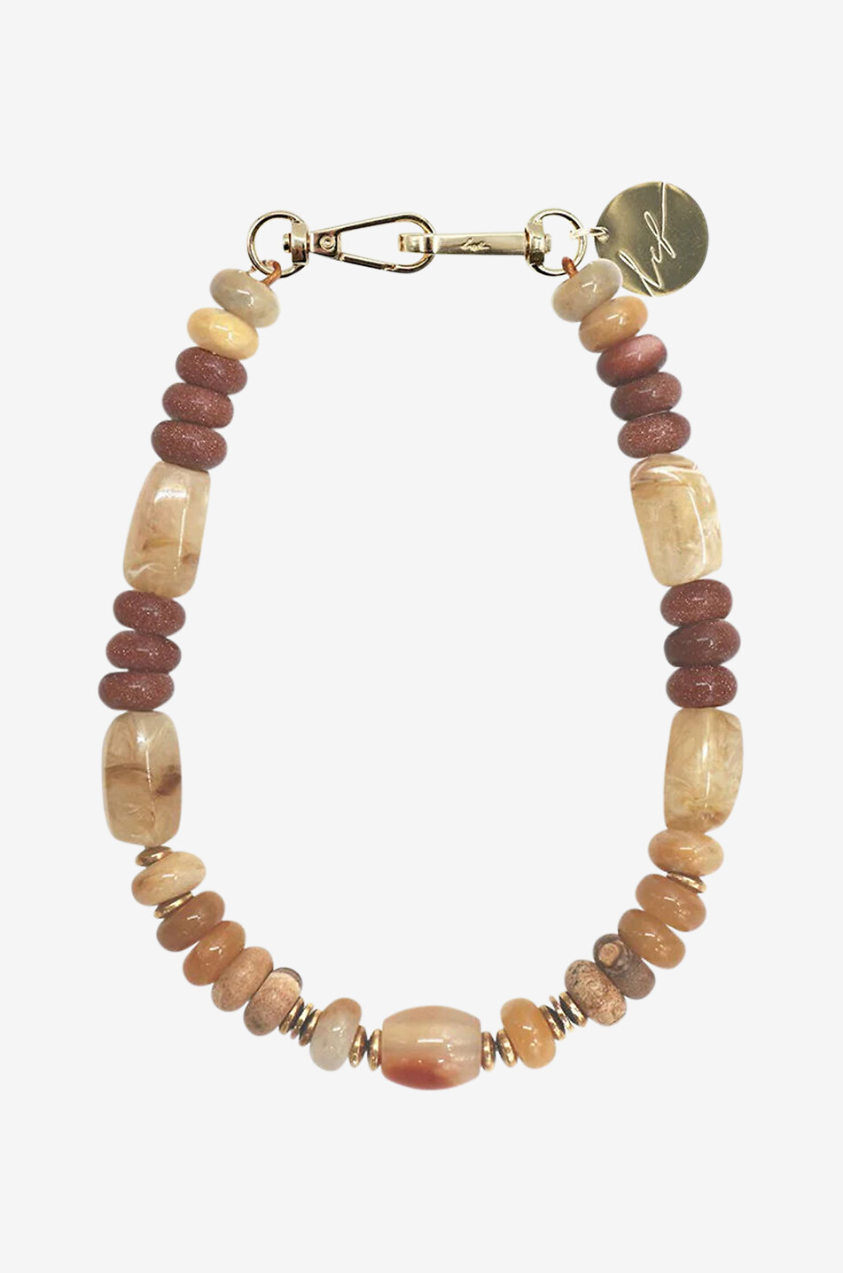 LACOQUEFRANCAISE Dolly Beige resin bead necklace - 40 cm Women [akeneo-beigefonce] 1