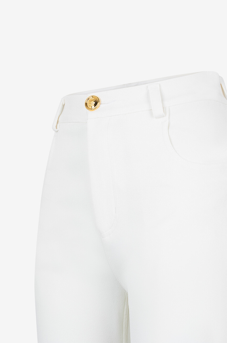 Ausgestellte Crêpehose mit hoher Taille