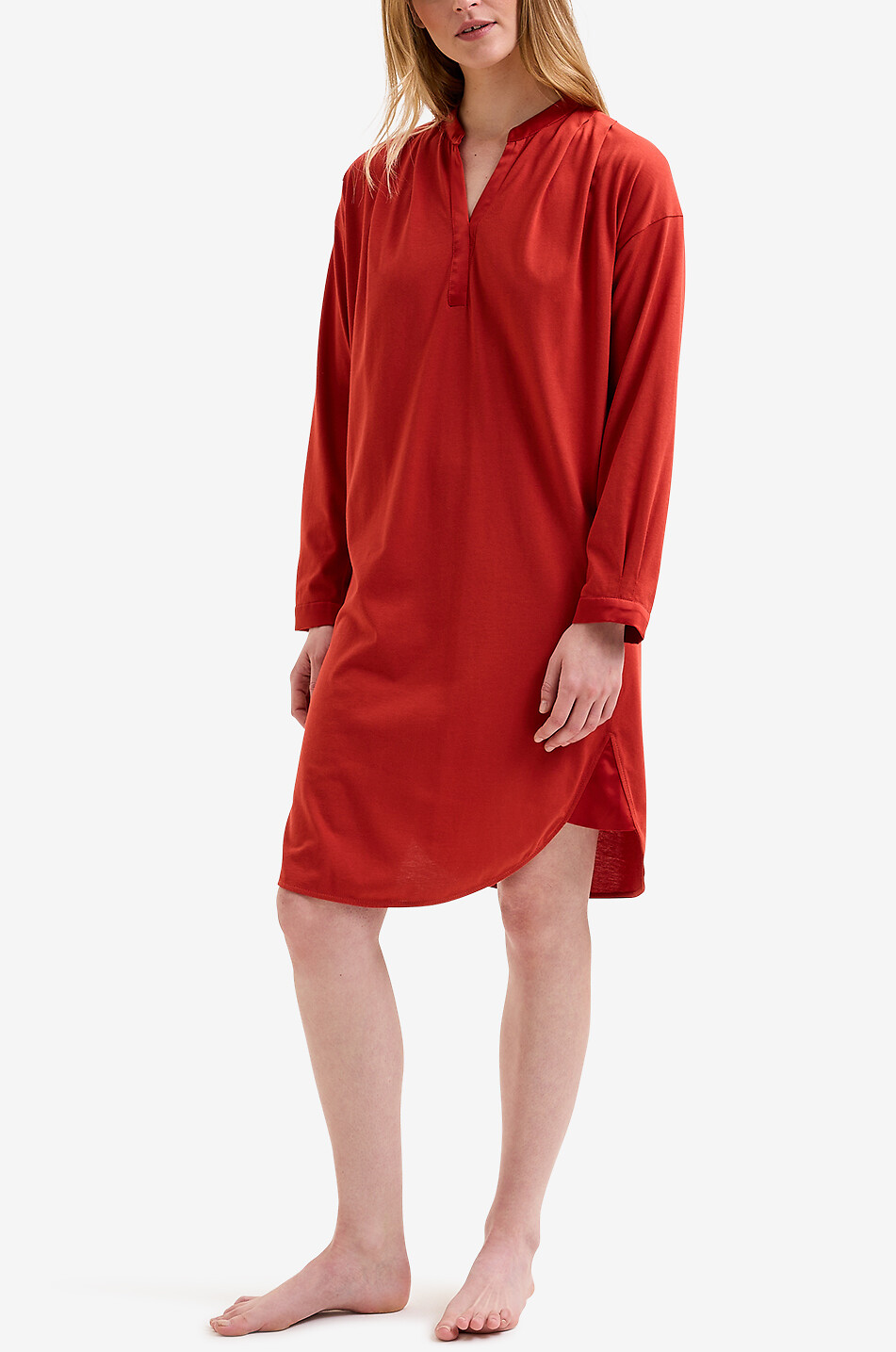 Chemise de nuit tunique en coton et modal Amance
