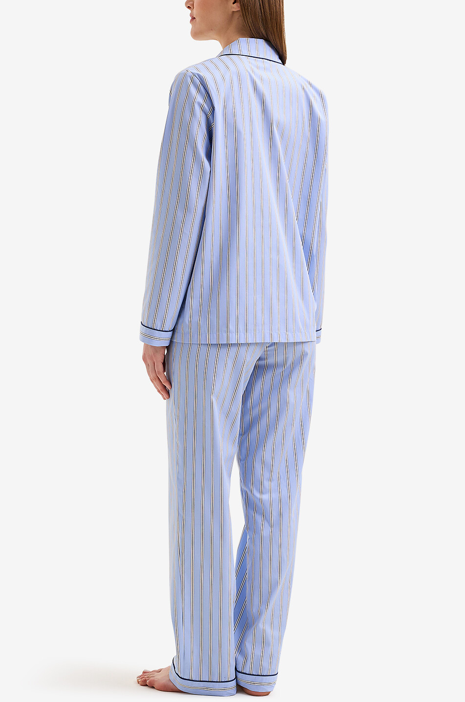 LAURENCE TAVERNIER Ensemble de pyjama en coton rayé Essentiel Femme BLEU CLAIR 3
