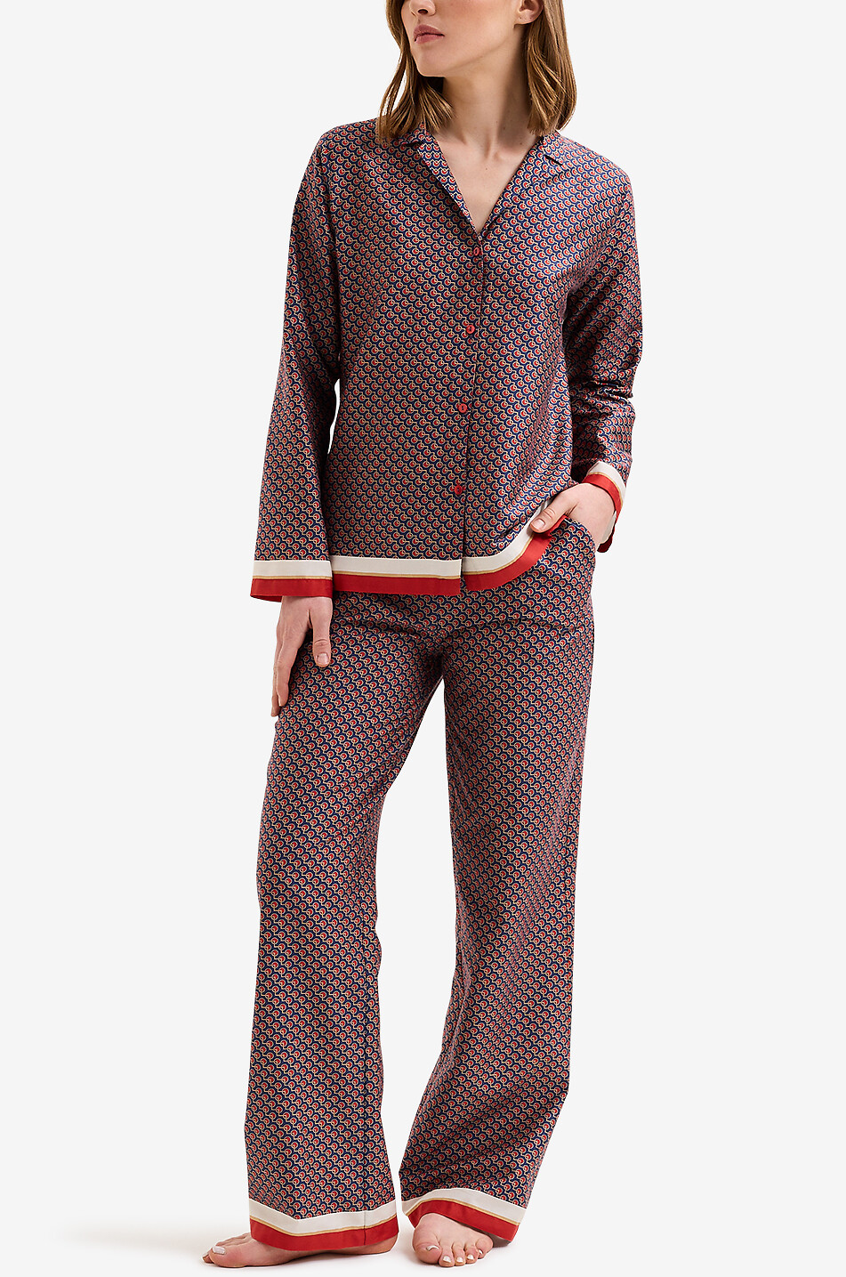 Gabi printed cotton pyjama set