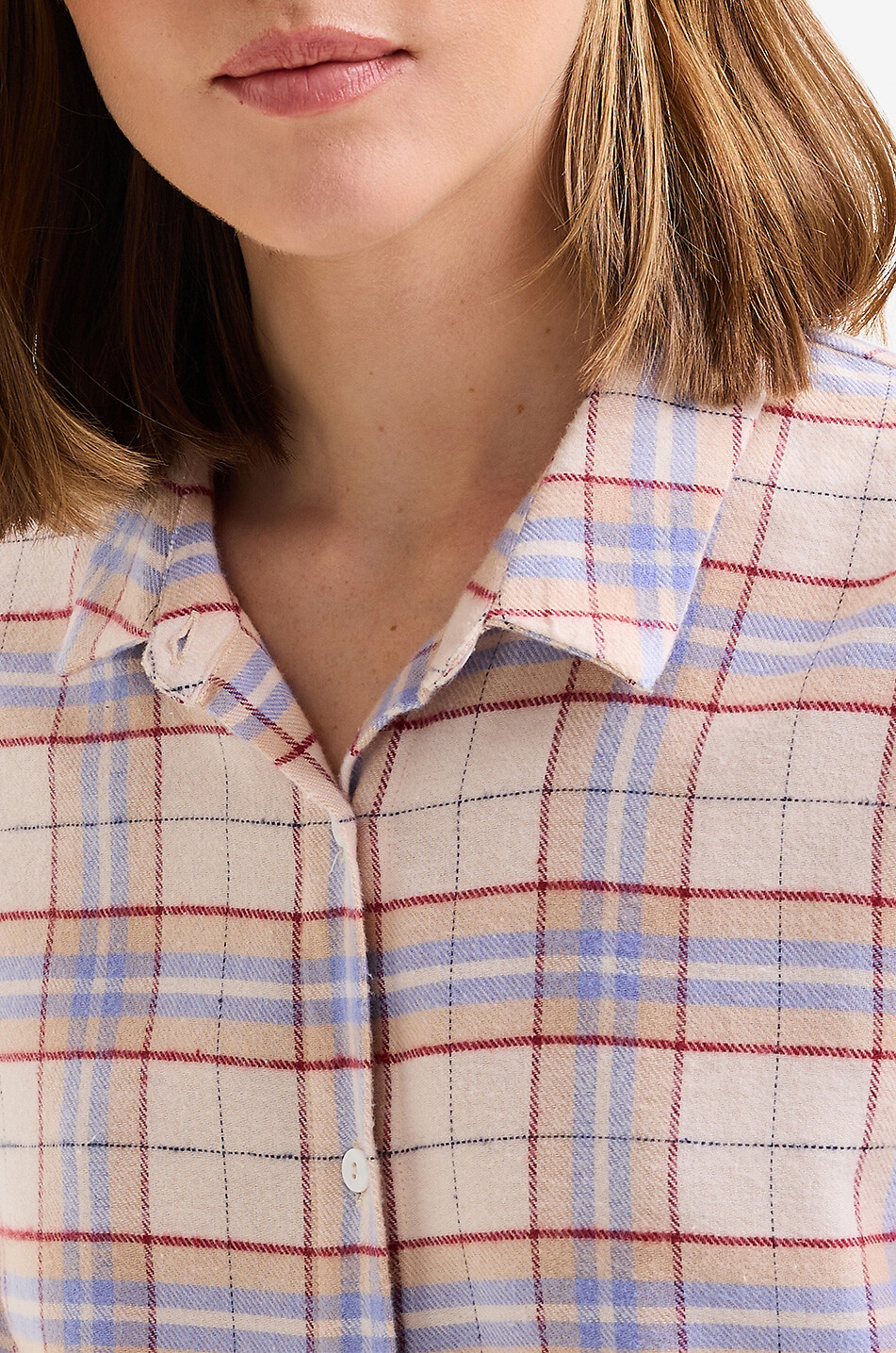Kariertes Pyjama-Set aus Flanell Jane