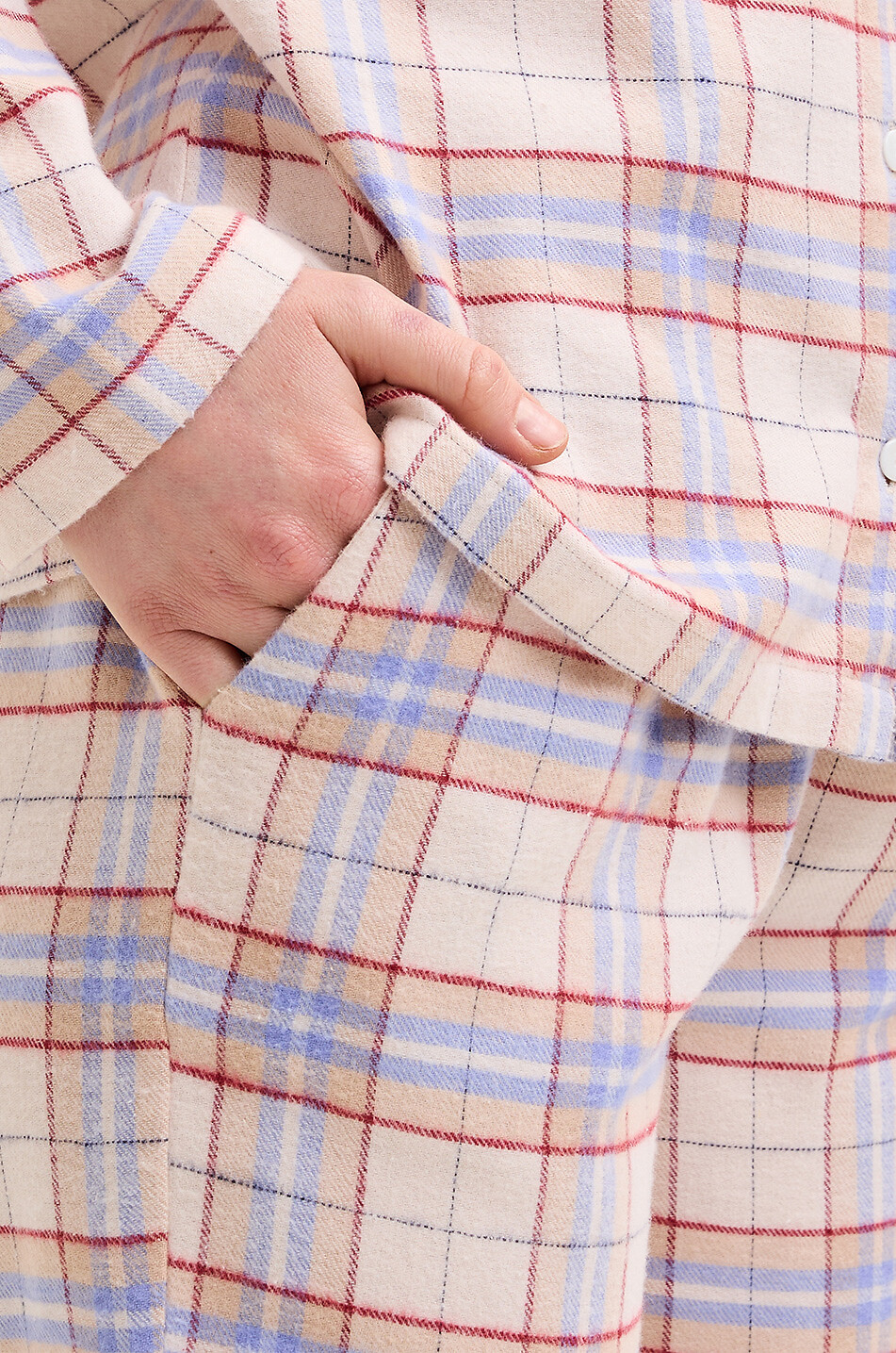 Kariertes Pyjama-Set aus Flanell Jane