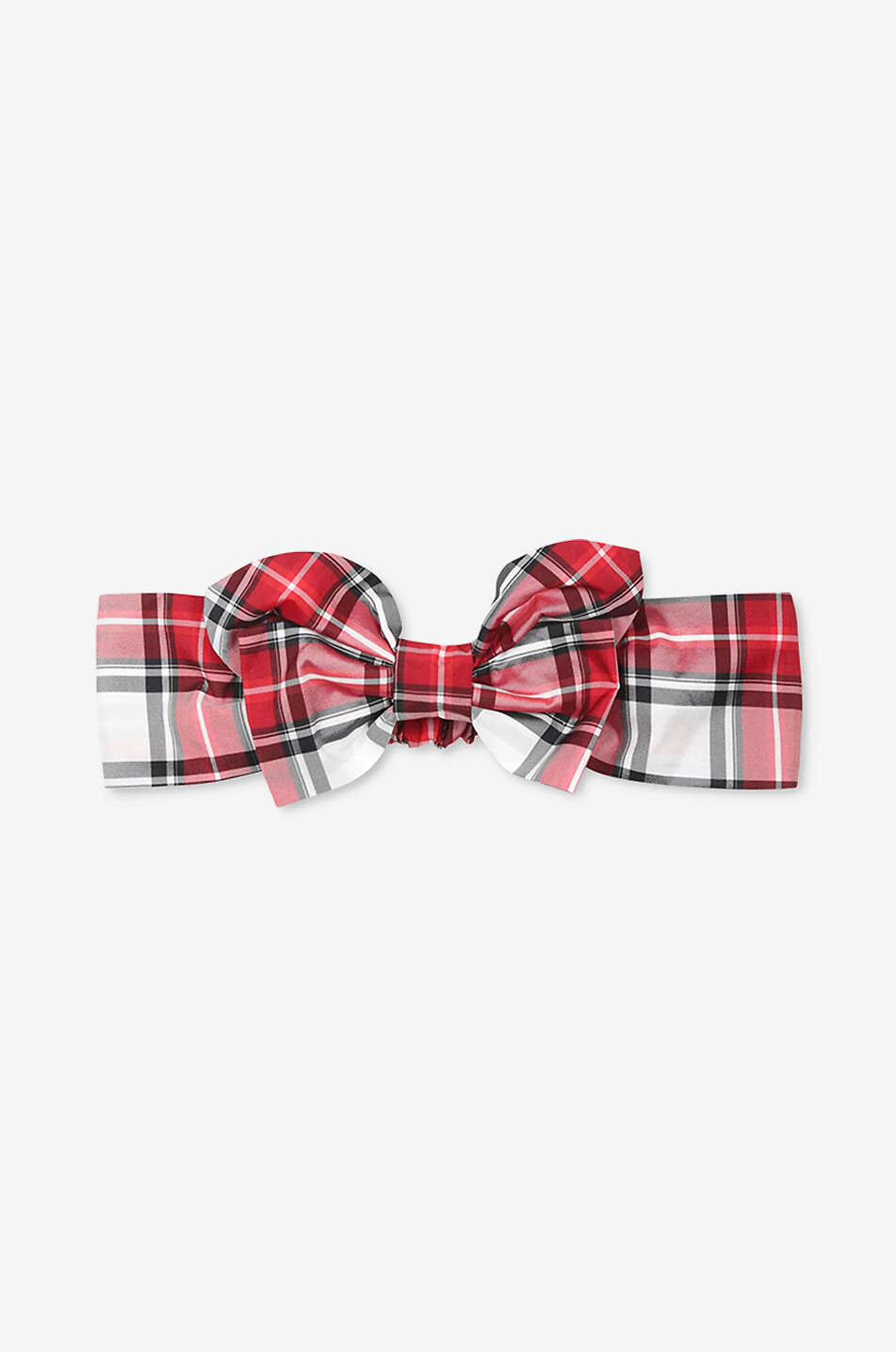 Baby bow-adorned tartan check headband