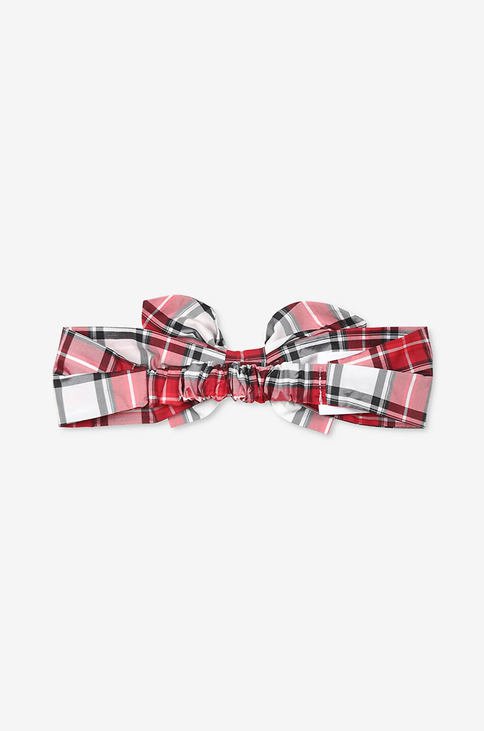 Baby bow-adorned tartan check headband