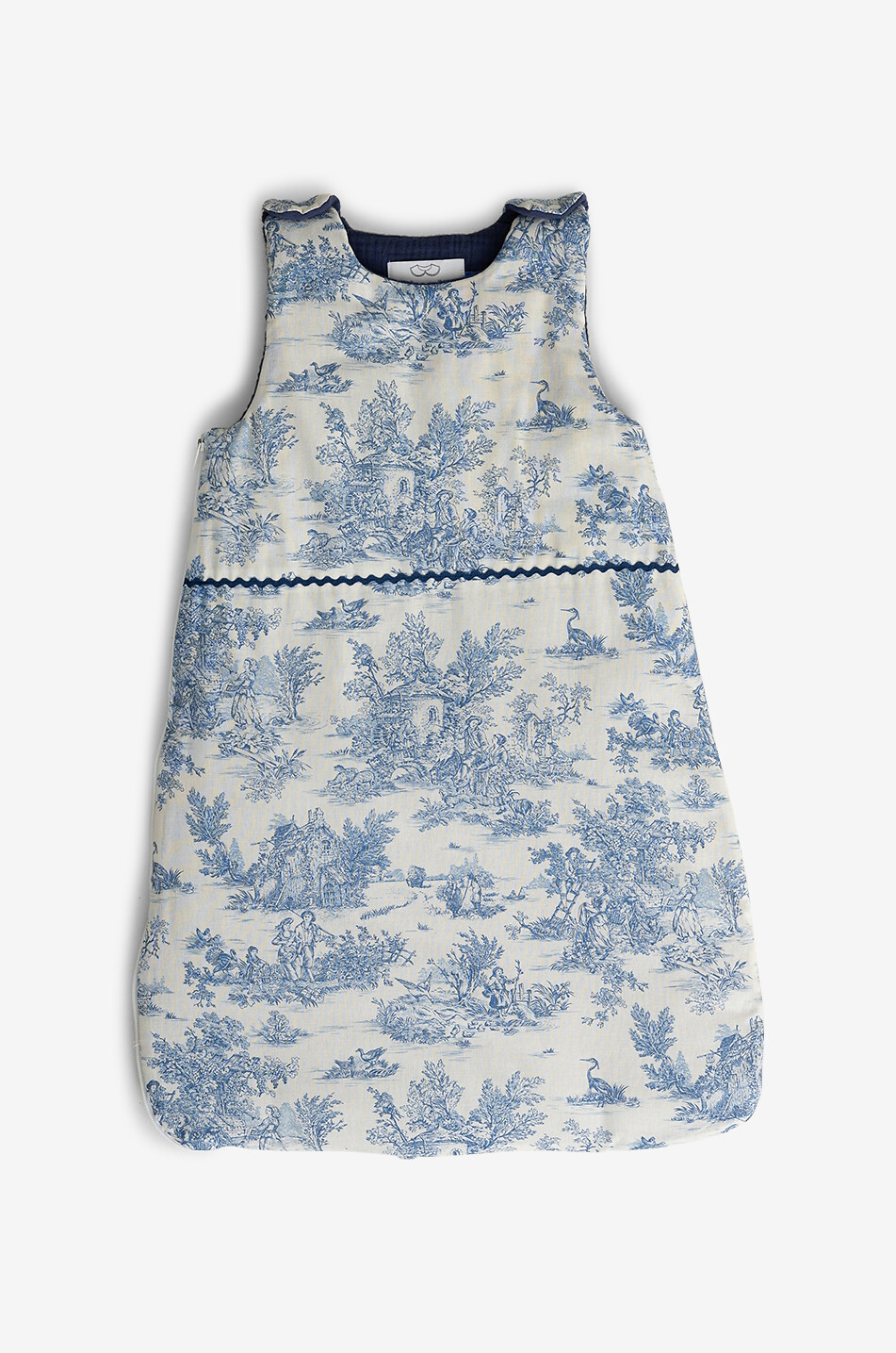 Gigoteuse bébé en toile de Jouy Céleste