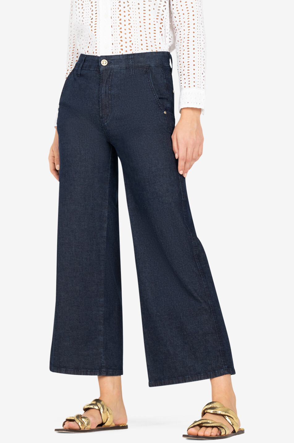 Alek cotton wide-leg jeans
