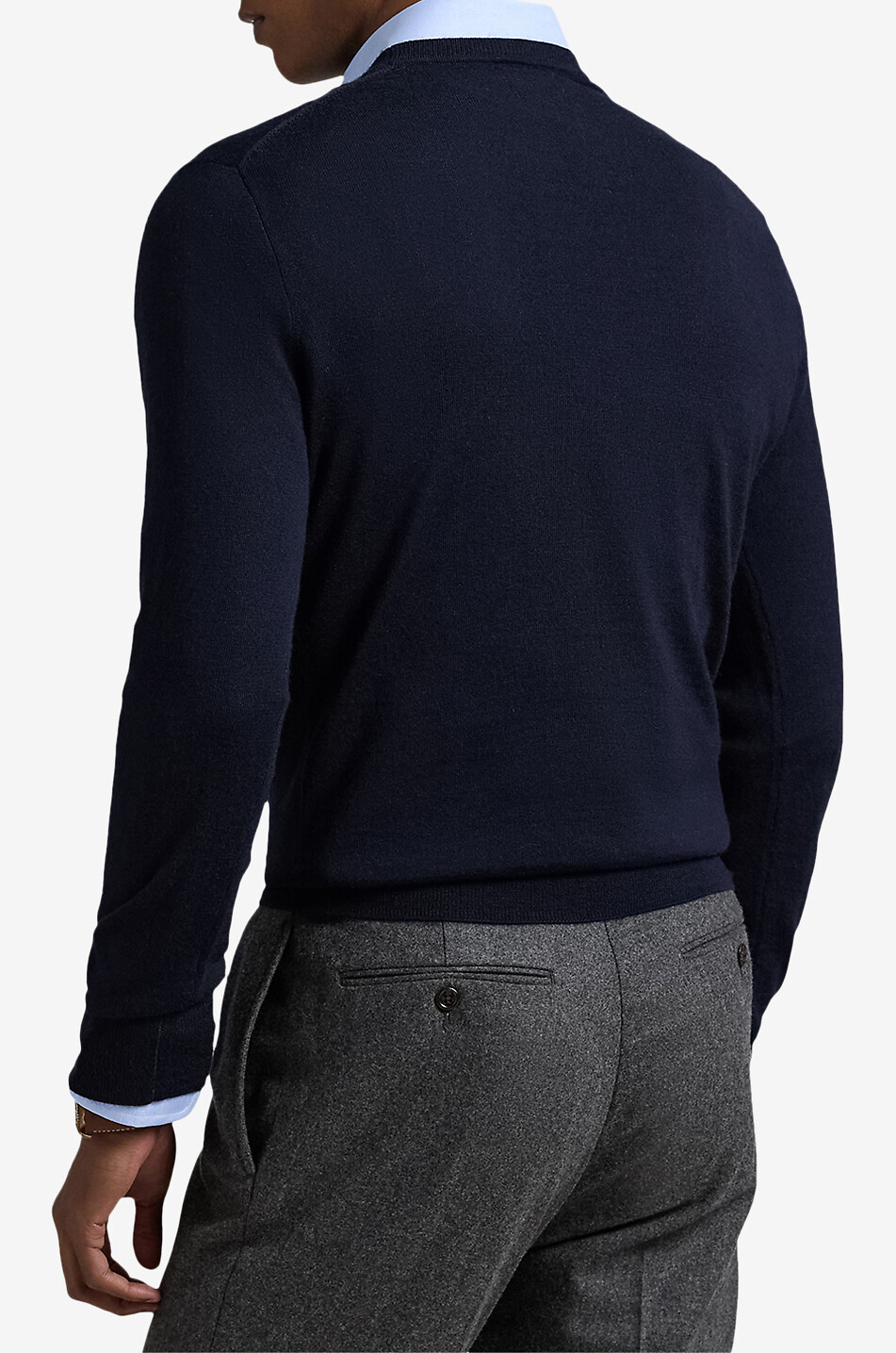 POLO RALPH LAUREN Pony washable wool slim-fit crewneck jumper Men DARK BLUE 3