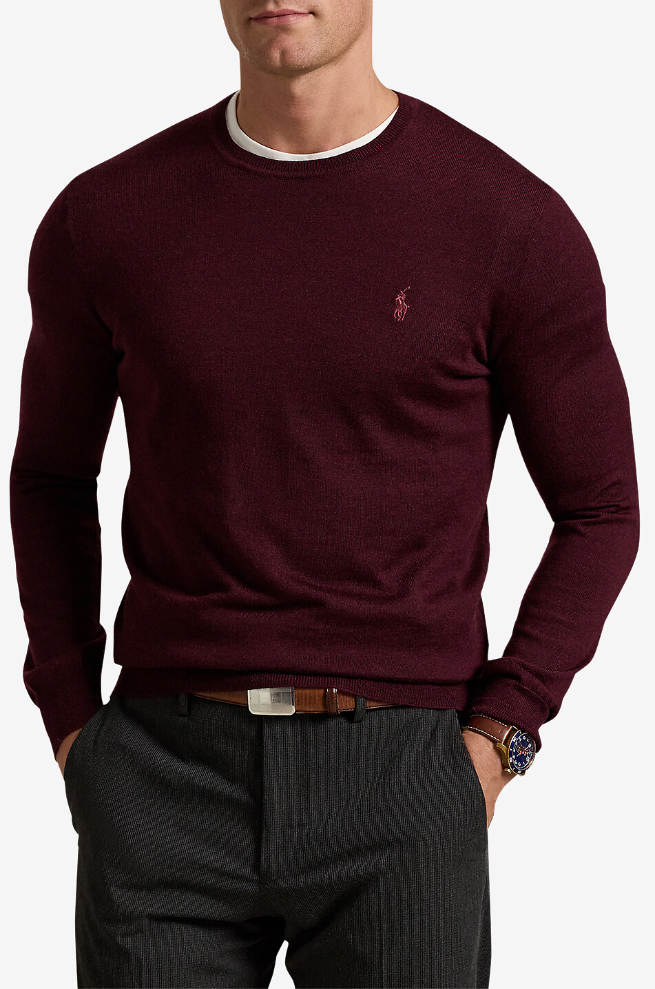 Ralph lauren slim fit crew neck hotsell