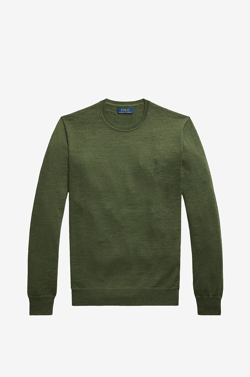 Pony washable wool slim-fit crewneck jumper