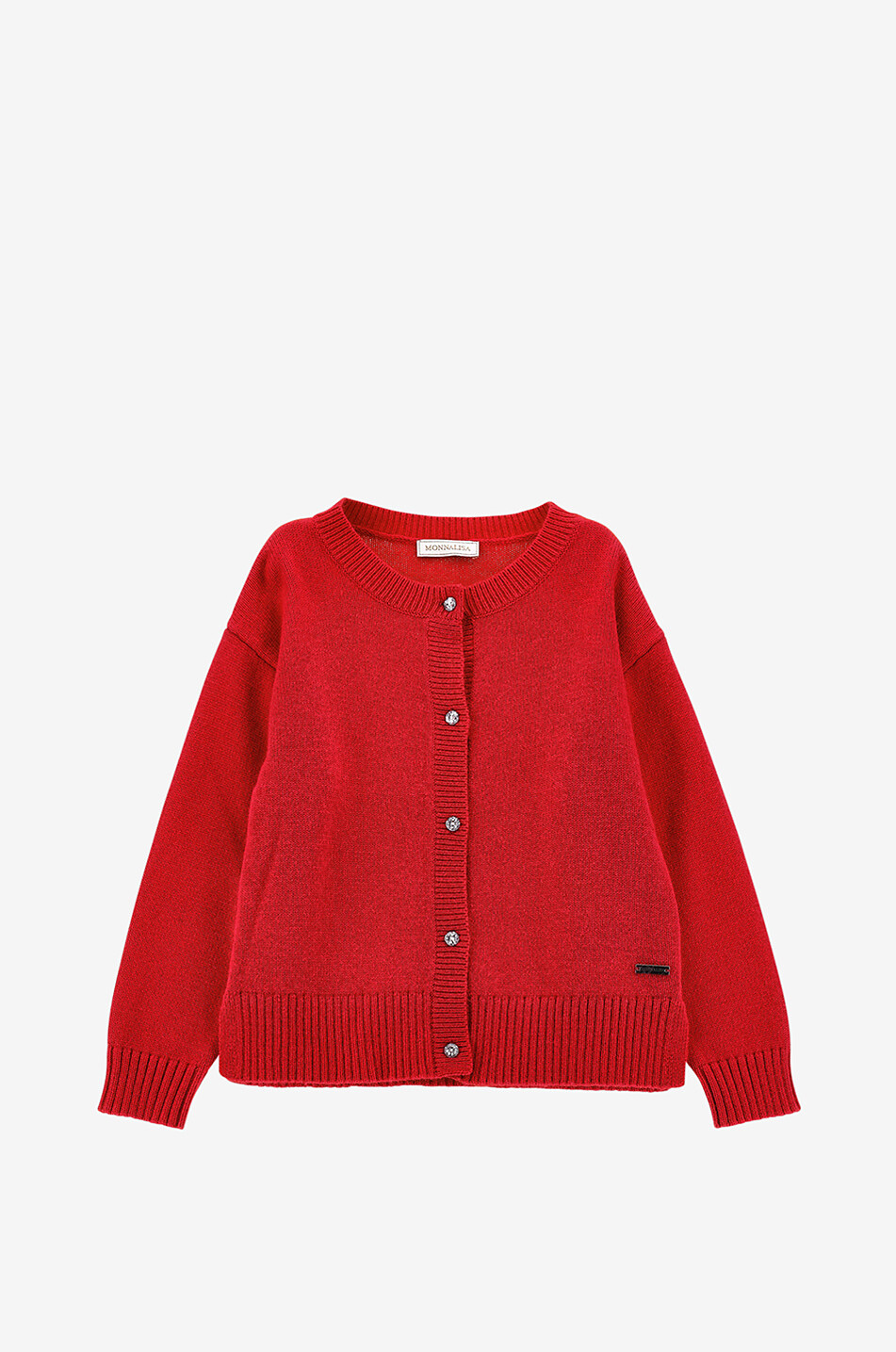 Cardigan fille en laine et angora à noeuds