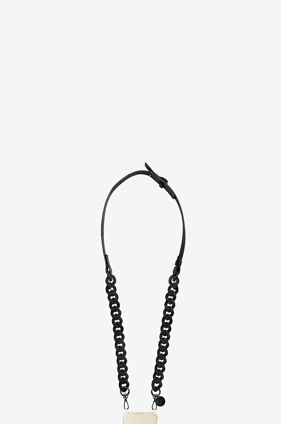LACOQUEFRANCAISE Chaîne pour téléphone en cuir et résine Giorgia Noir - 120 cm Femme NOIR 1