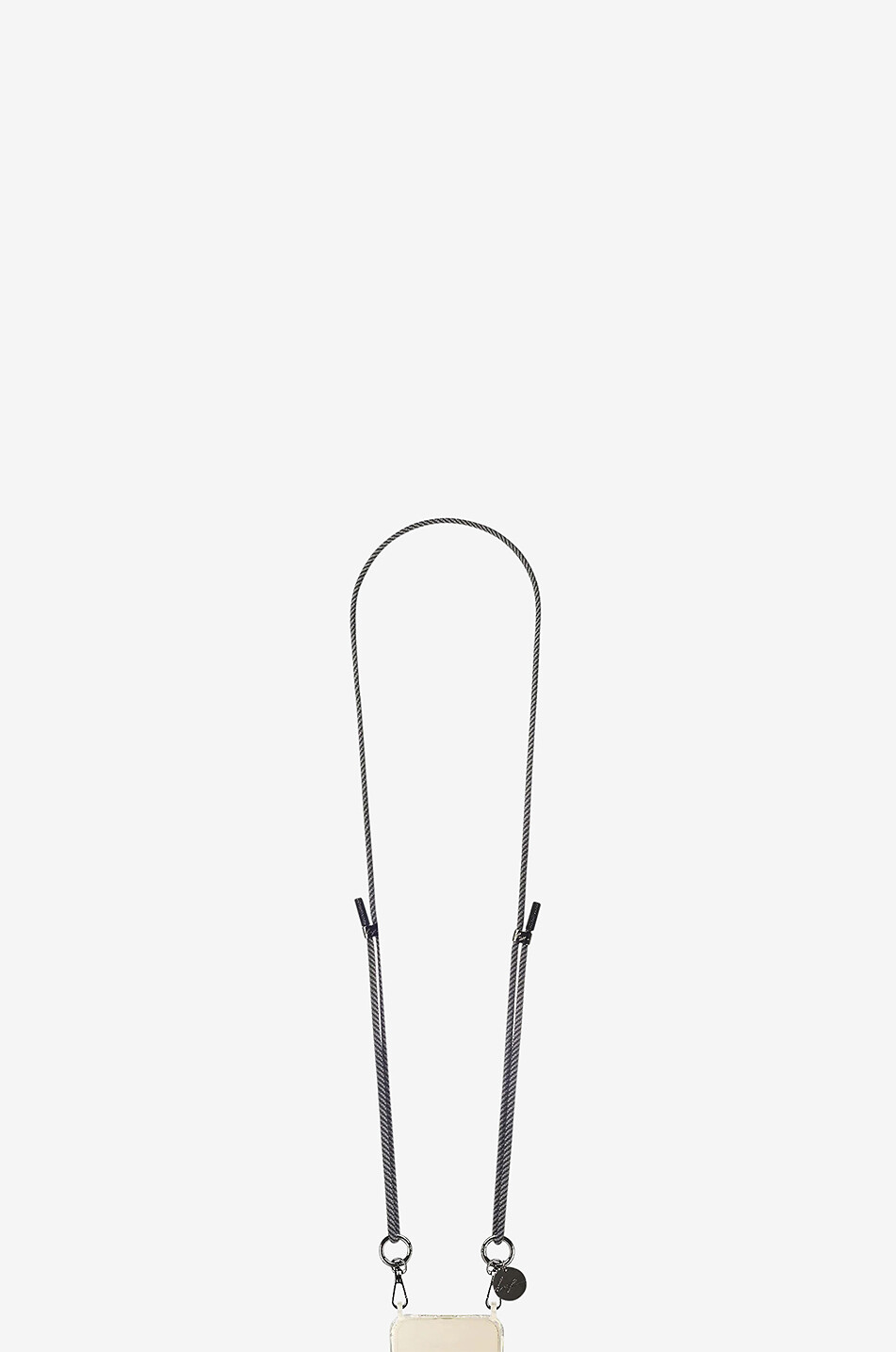 LACOQUEFRANCAISE Liam Gris smartphone cord in coton Women DARK GREY 1