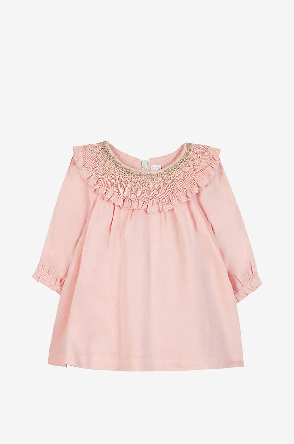 A-förmiges Babykleid mit besticktem Smok