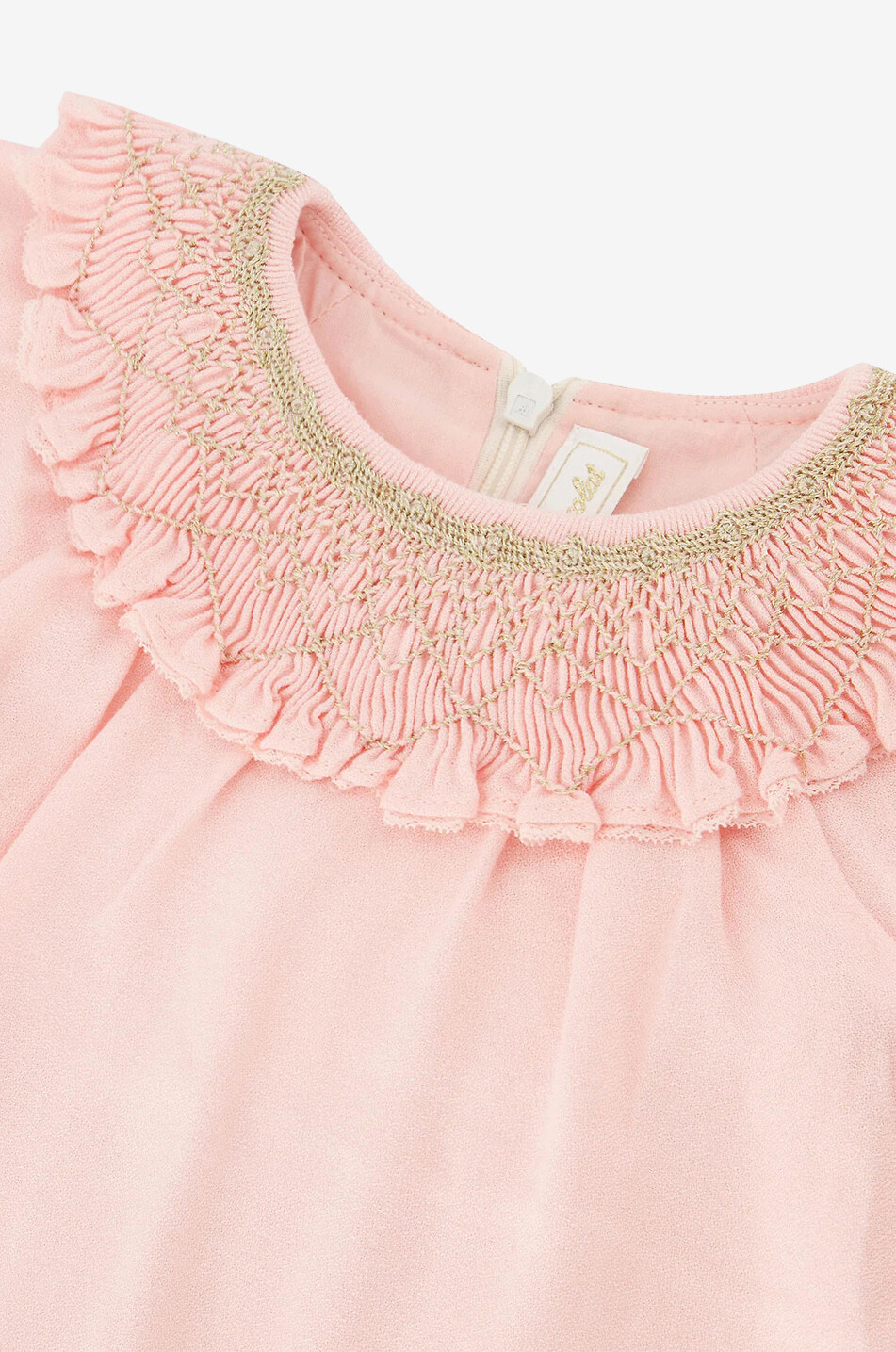 A-förmiges Babykleid mit besticktem Smok
