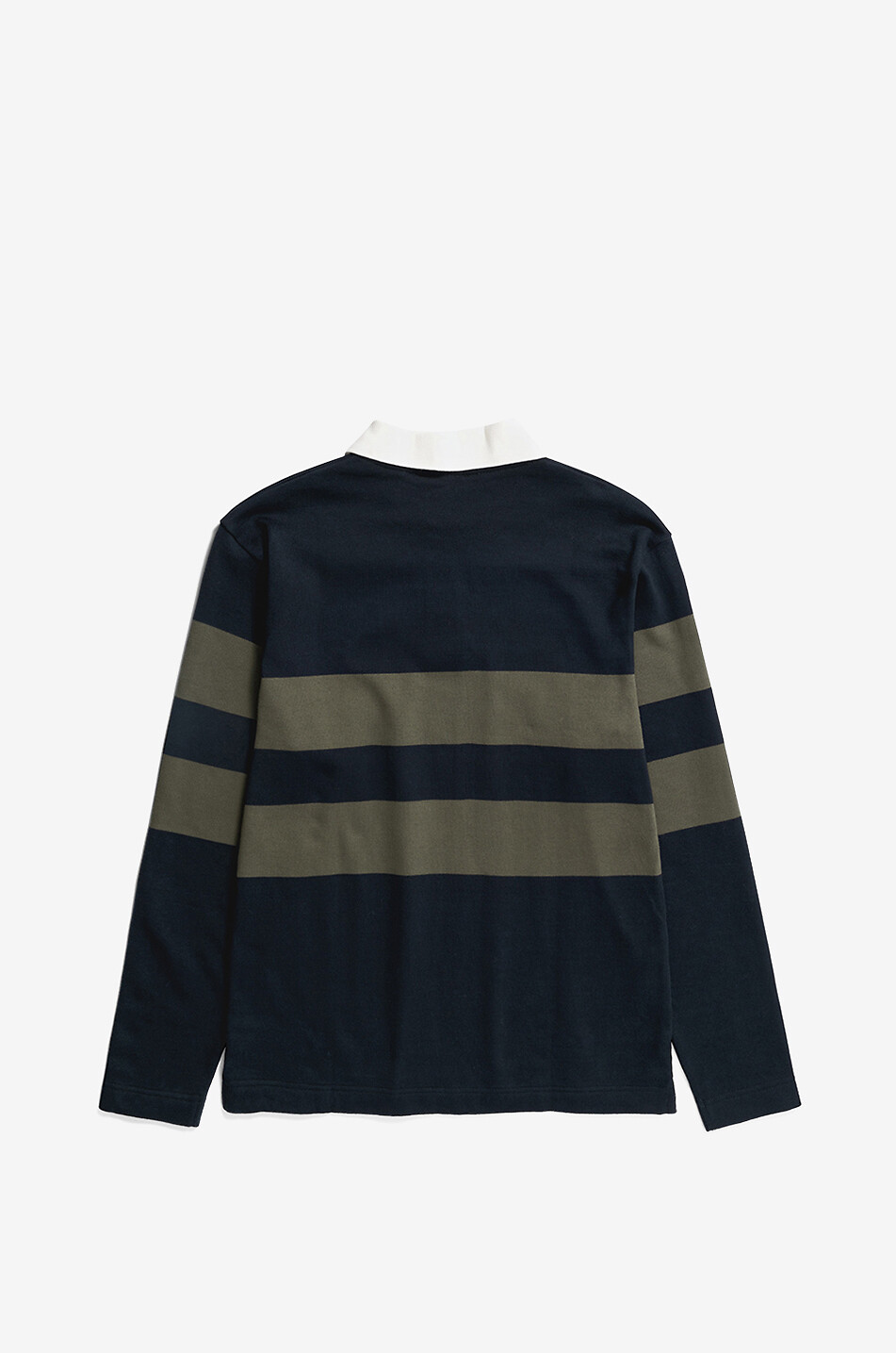 Ruben striped long sleeved fleece polo shirt