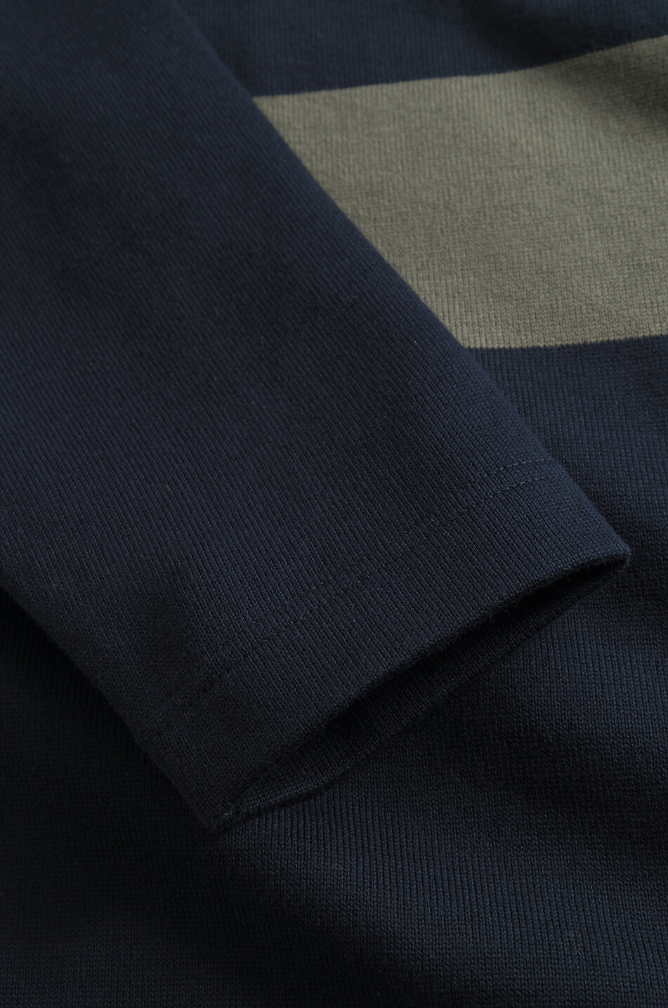 NORSE PROJECTS Polo rayé à manches longues en molleton Ruben Homme BLEU FONCE 6