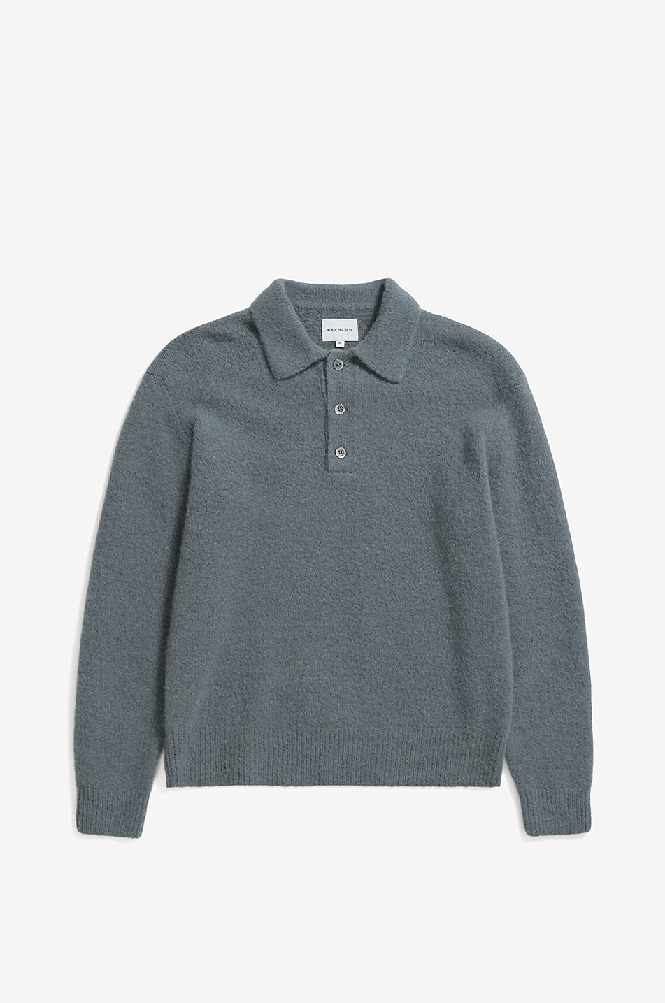 Rasmus Brushed alpaca wool blend polo jumper