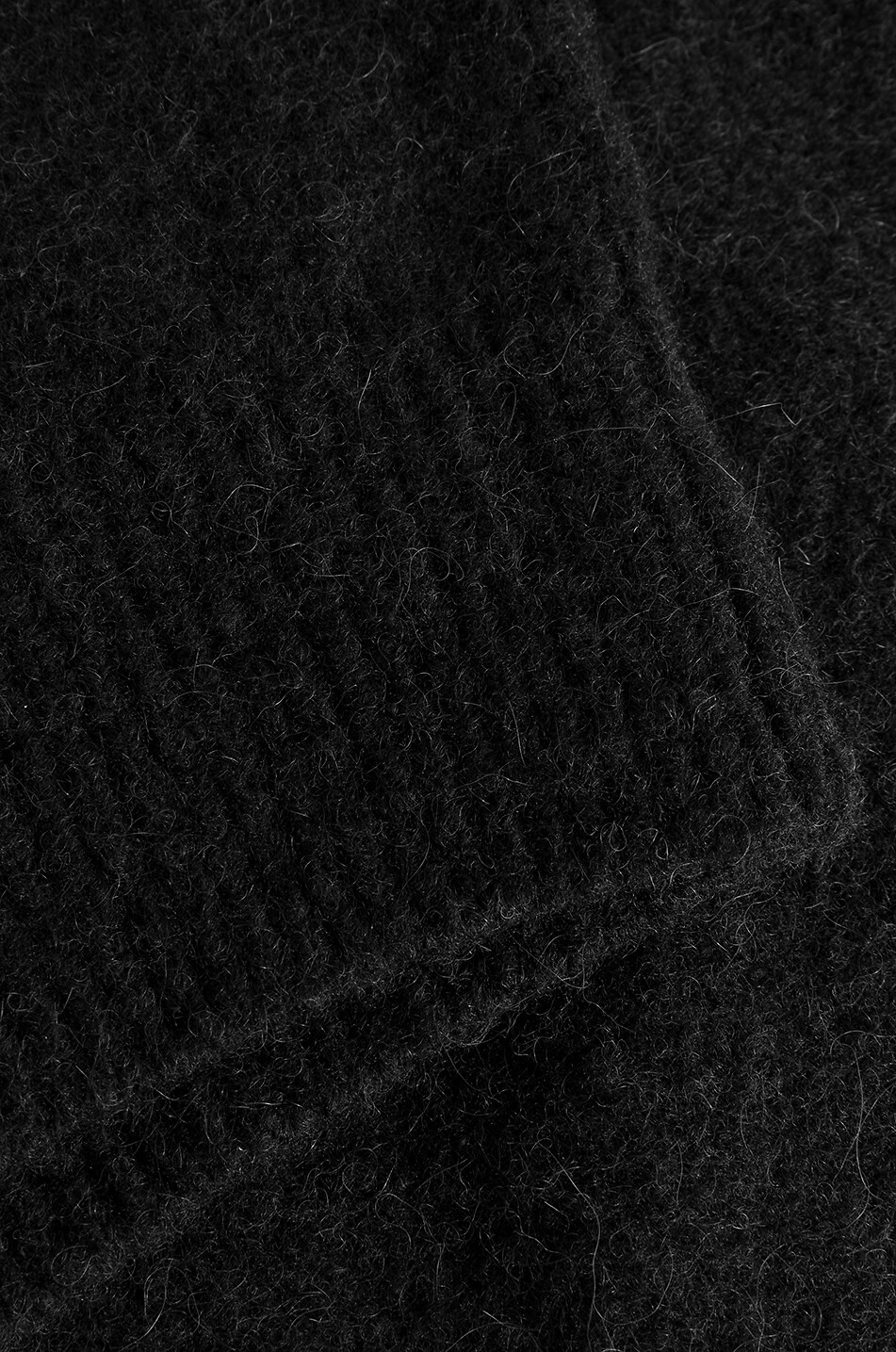 NORSE PROJECTS Pull polo en laine alpaga Rasmus Brushed Homme NOIR 5