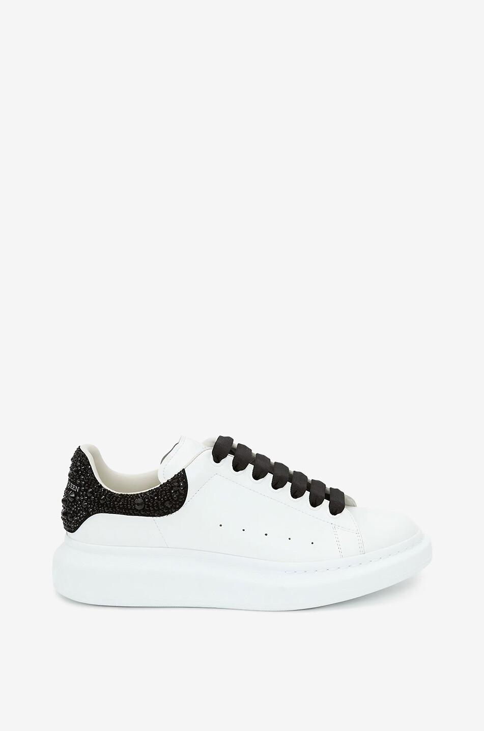 ALEXANDER McQUEEN Baskets basses en cuir lisse à clous Oversize Homme BLANC 2