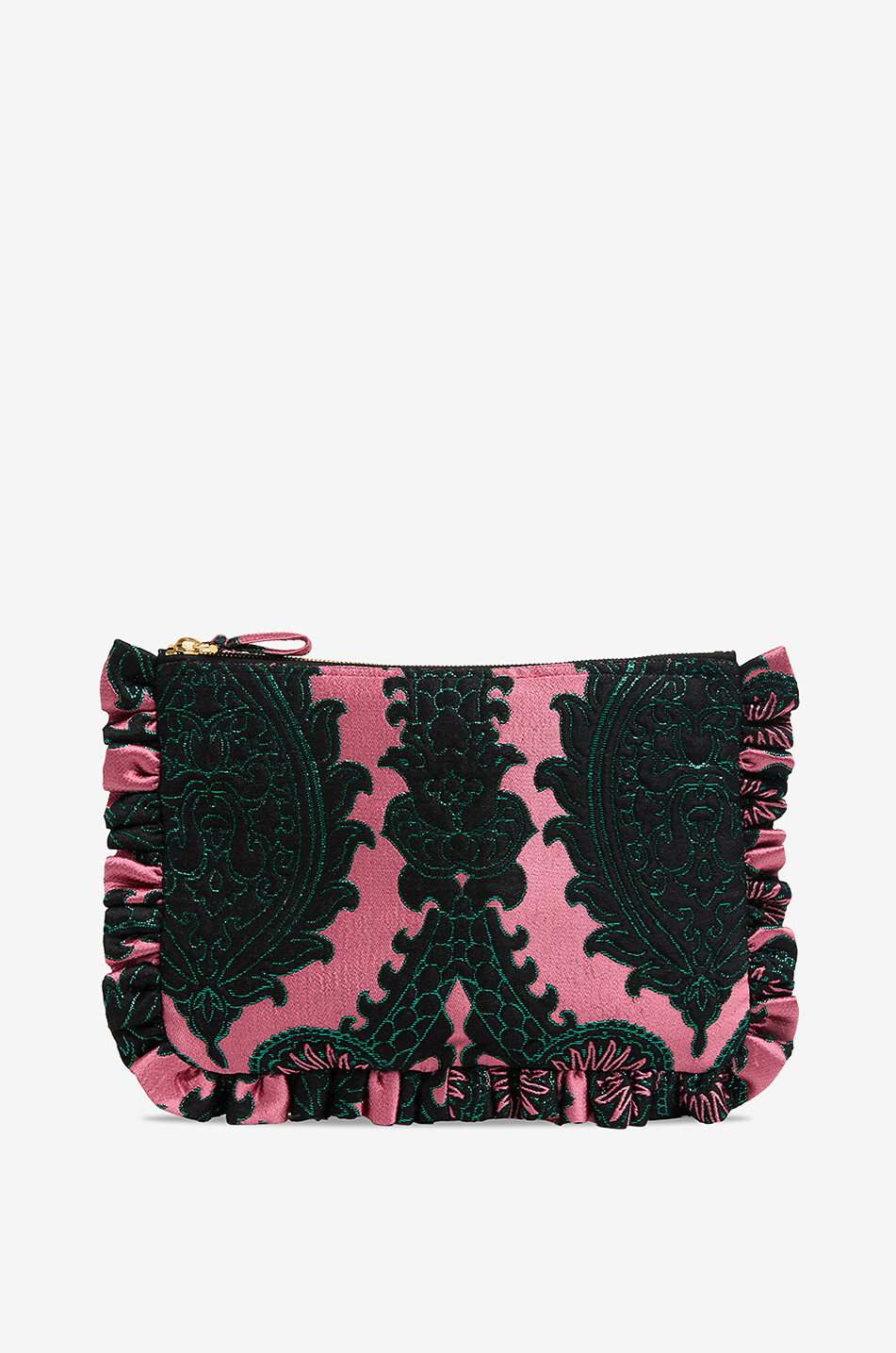 Flache Clutch aus Lurex-Jacquard Oltrarno Hand Pochette