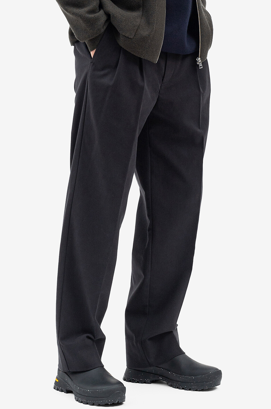 NORSE PROJECTS Benn twill trousers with waistband tucks Men BLACK 3