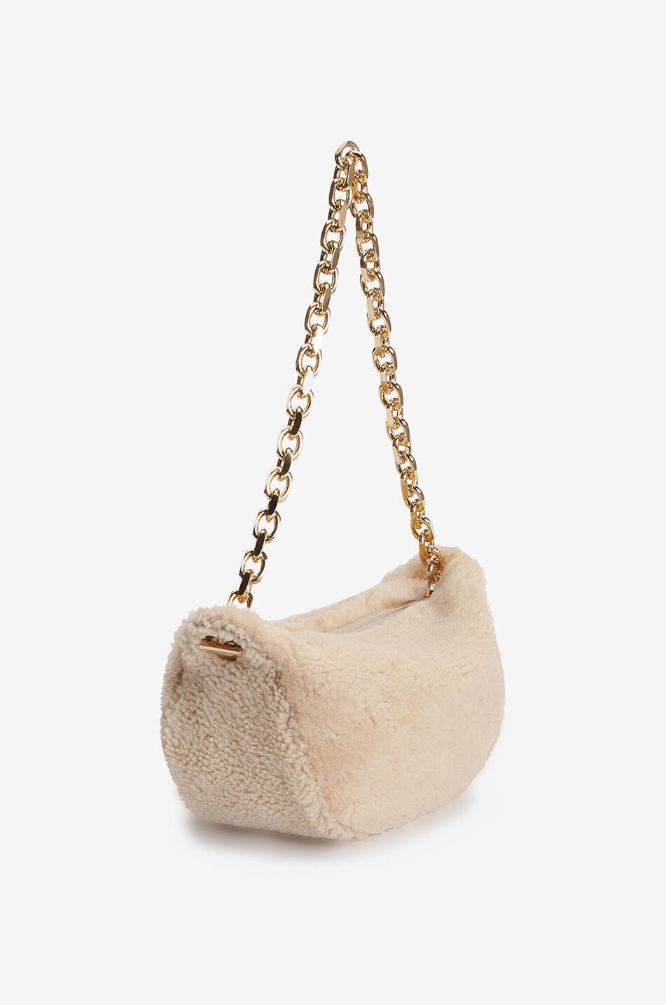 Schultertasche aus Shearling Eyelet
