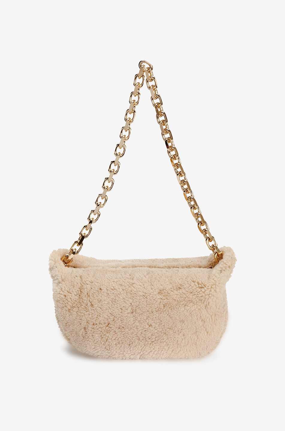 Schultertasche aus Shearling Eyelet