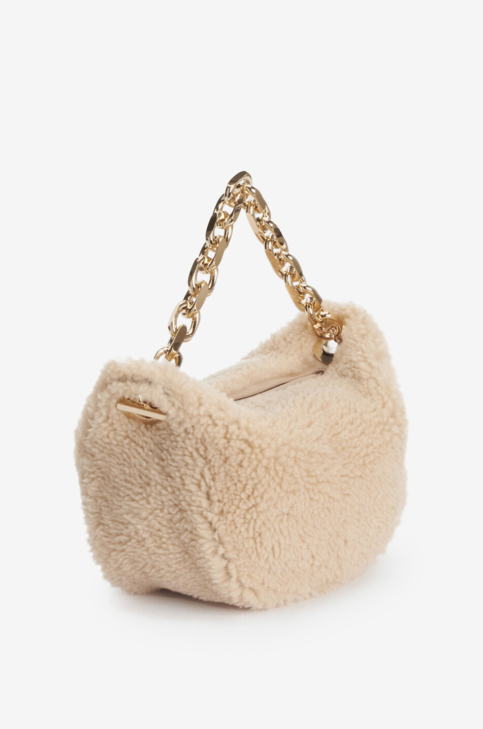 Schultertasche aus Shearling Eyelet Mini