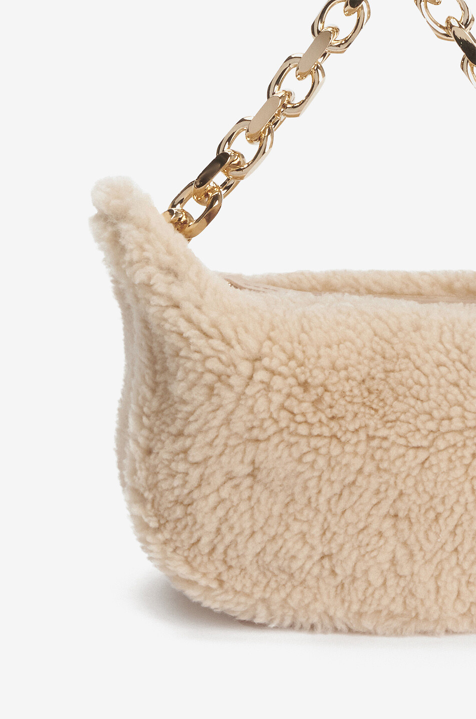 Schultertasche aus Shearling Eyelet Mini