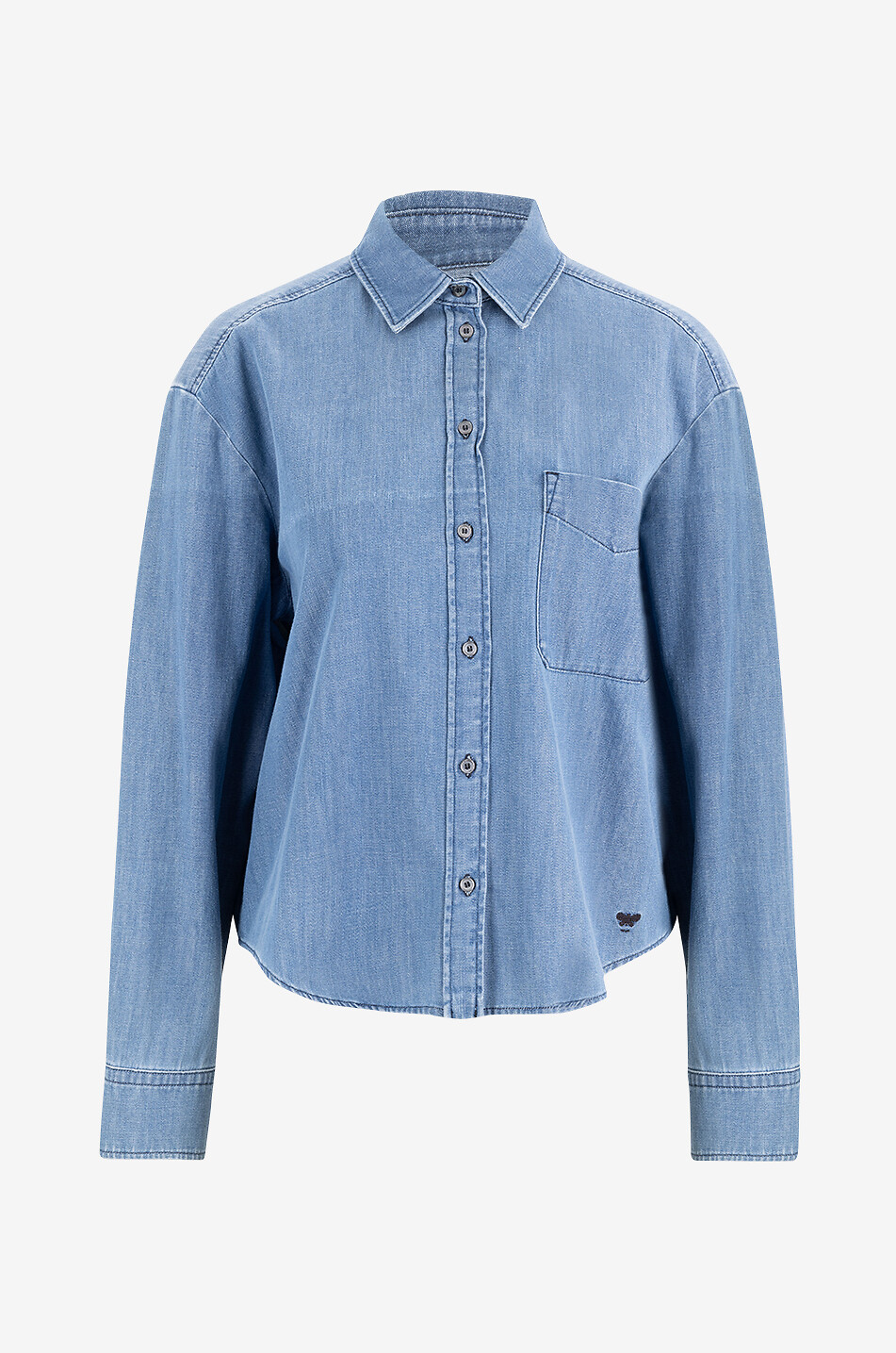 Ausgewaschenes Boxy-Hemd aus Denim Clio