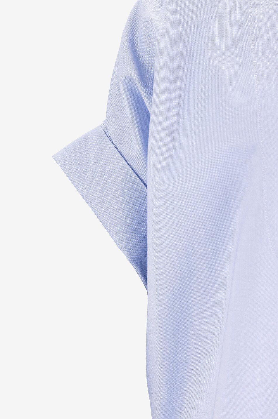 WEEKEND MAX MARA Brema textured poplin short-sleeved oversize shirt Women LIGHT BLUE 3