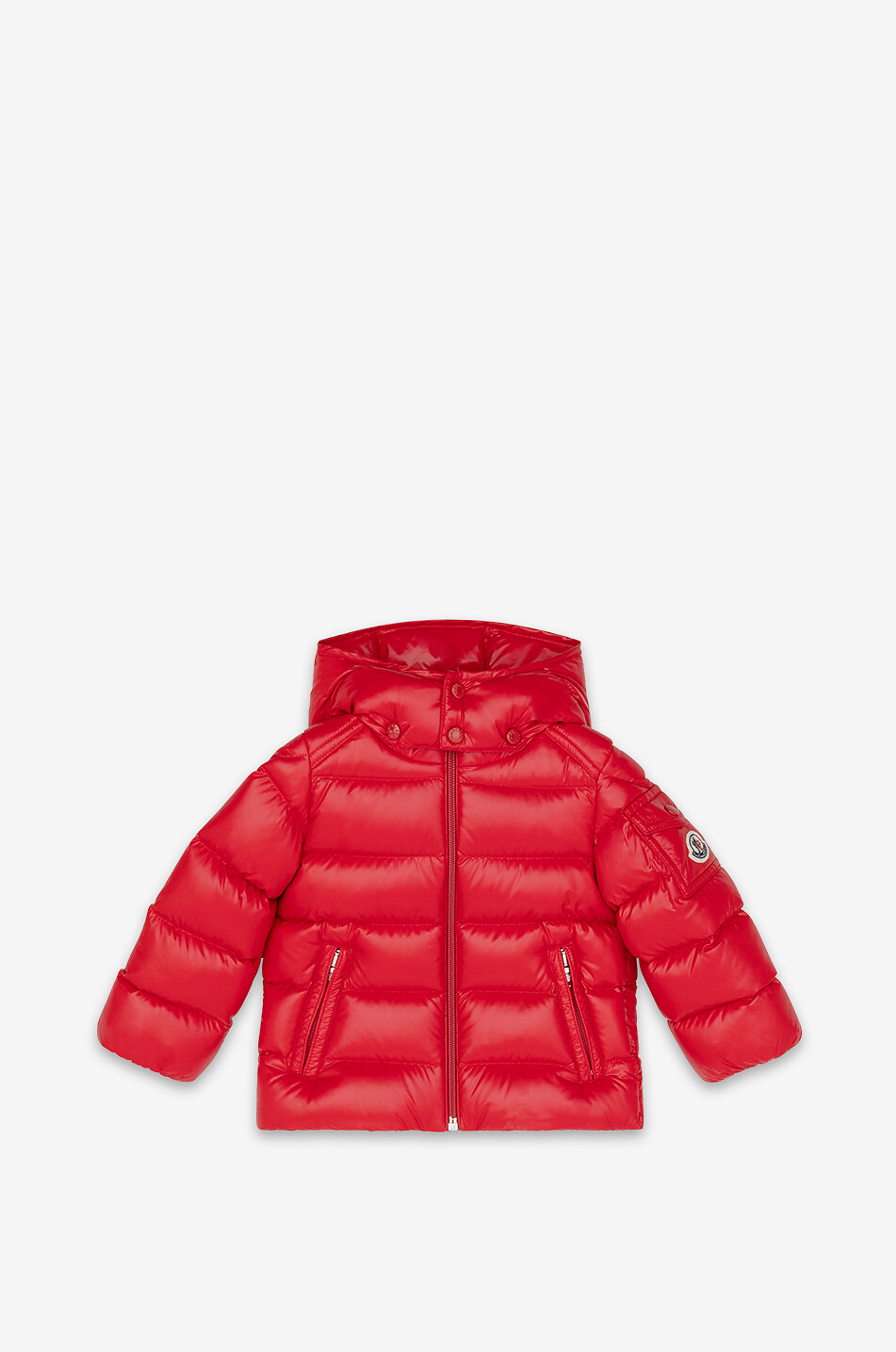Moncler Maya short hooded baby down jacket MONCLER RED Bongénie