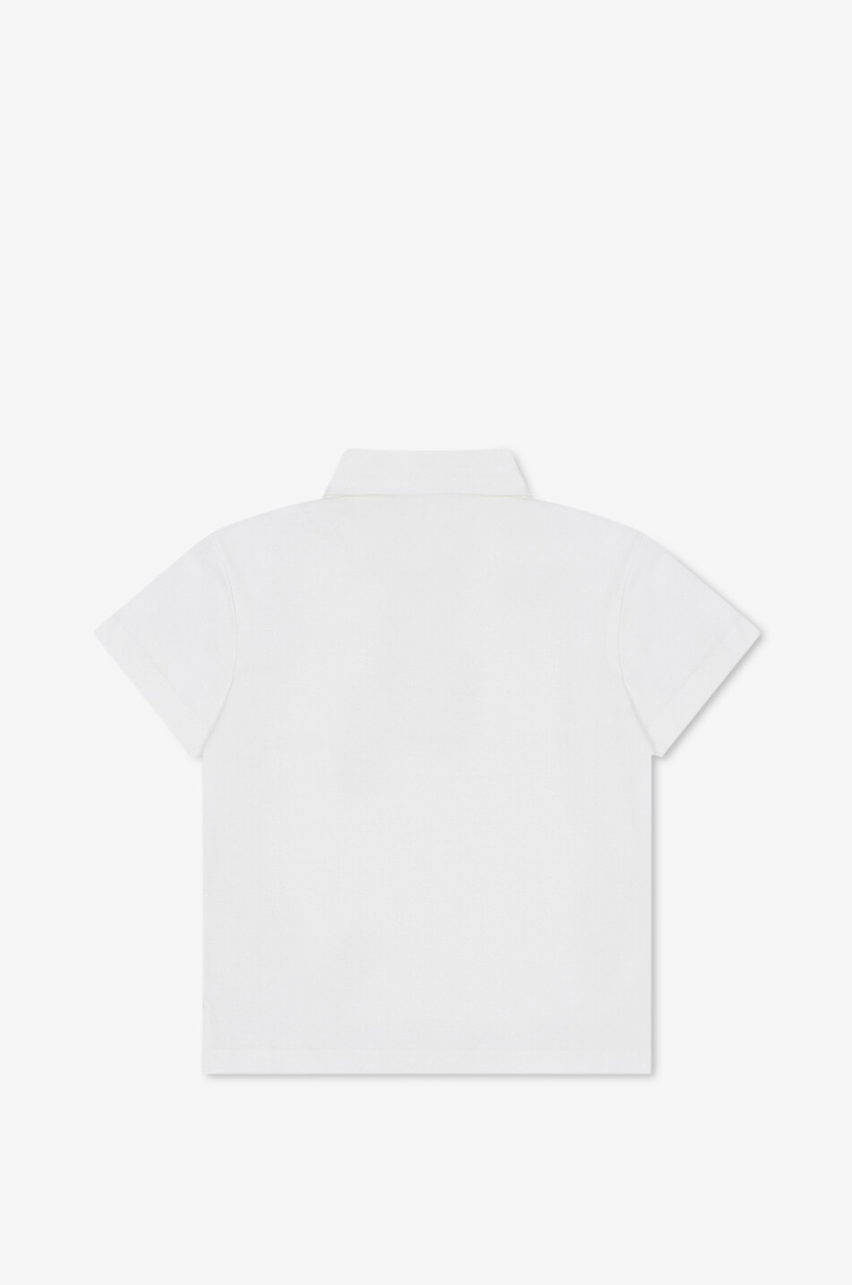 FENDI Polo à manches courtes en coton piqué enfant FF Crest Garçon BLANC 2