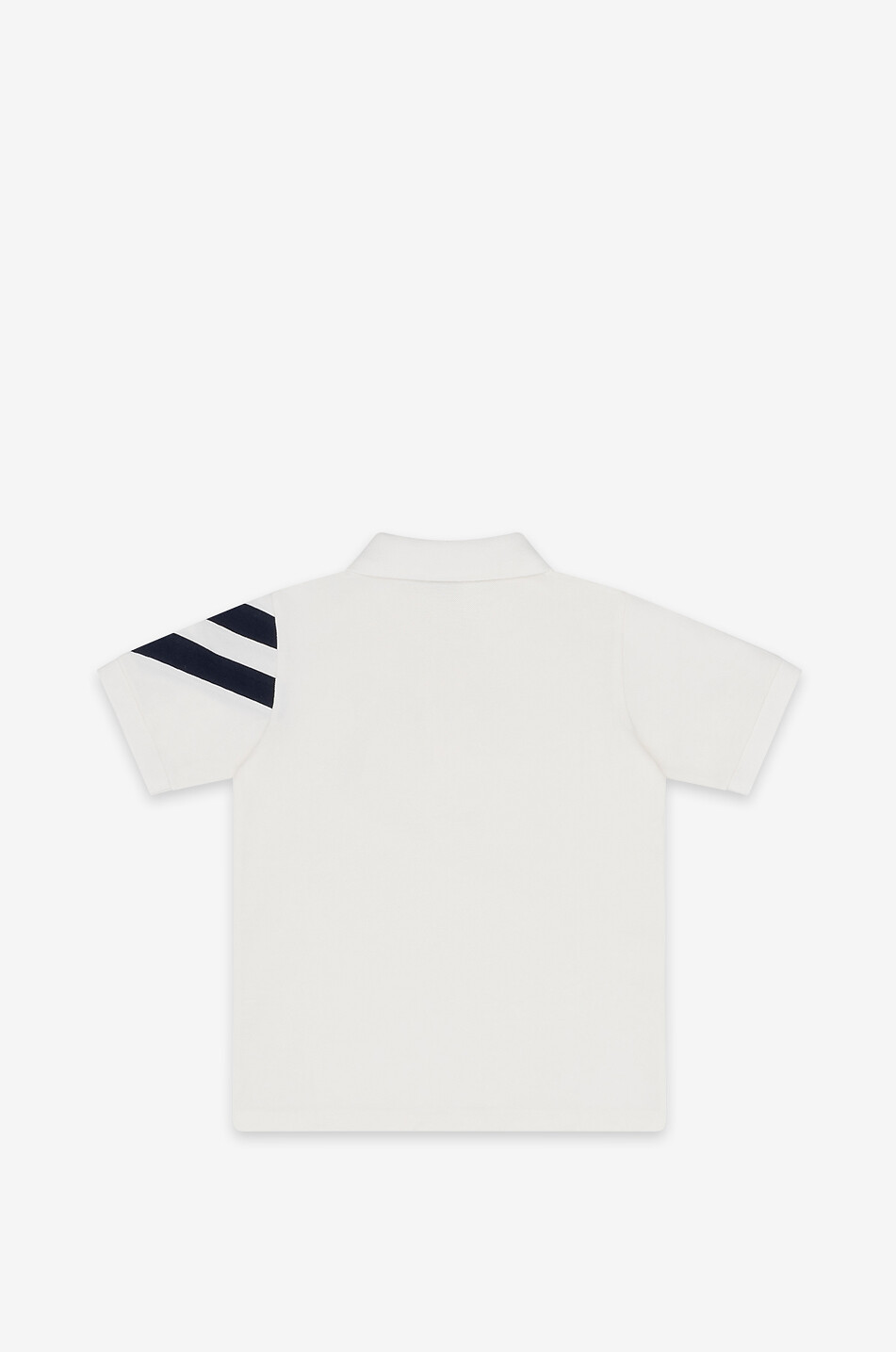 MONCLER Kurzarm-Polohemd mit Streifeneinsätzen für Kinder Junge CREMEFARBEN 2
