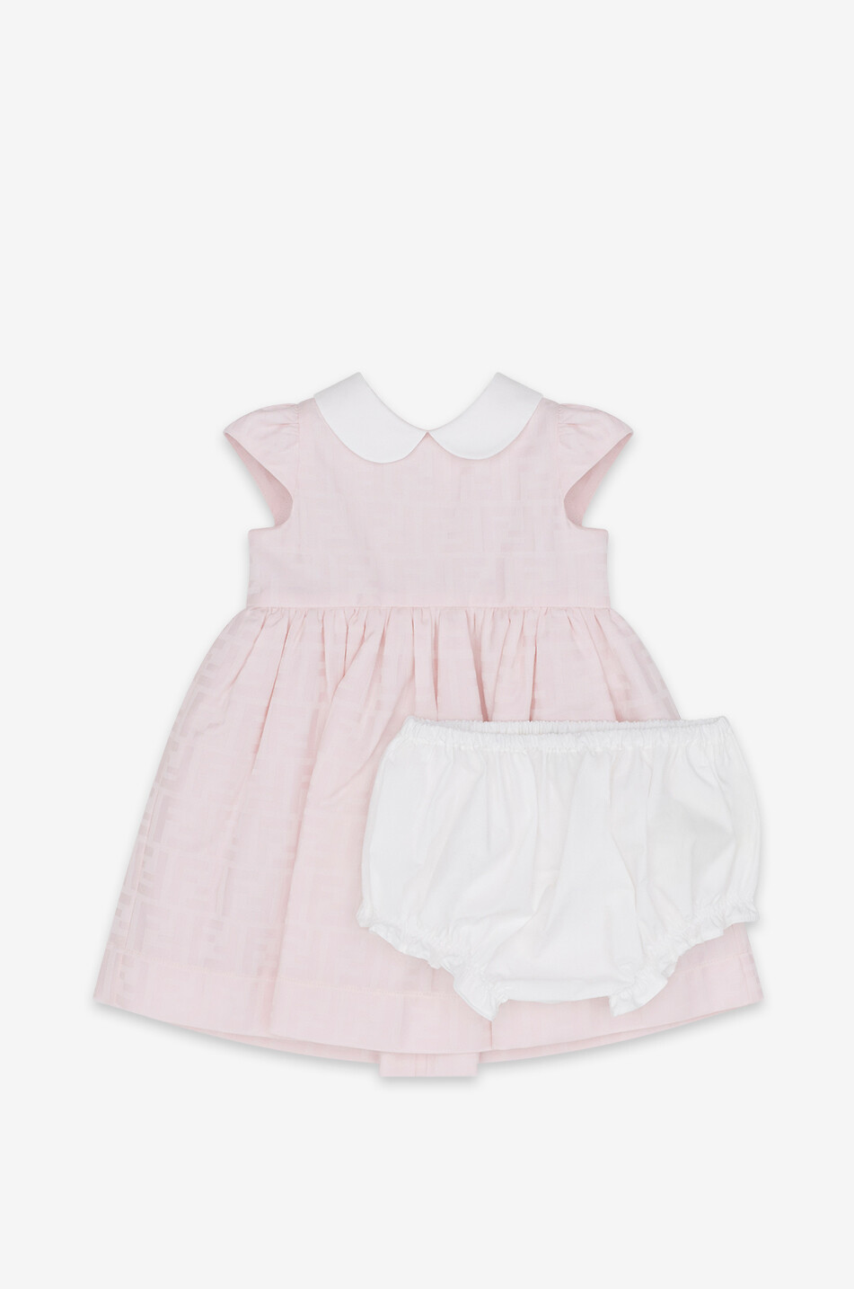 FENDI FF jacquard baby short-sleeved dress Baby PINK 3