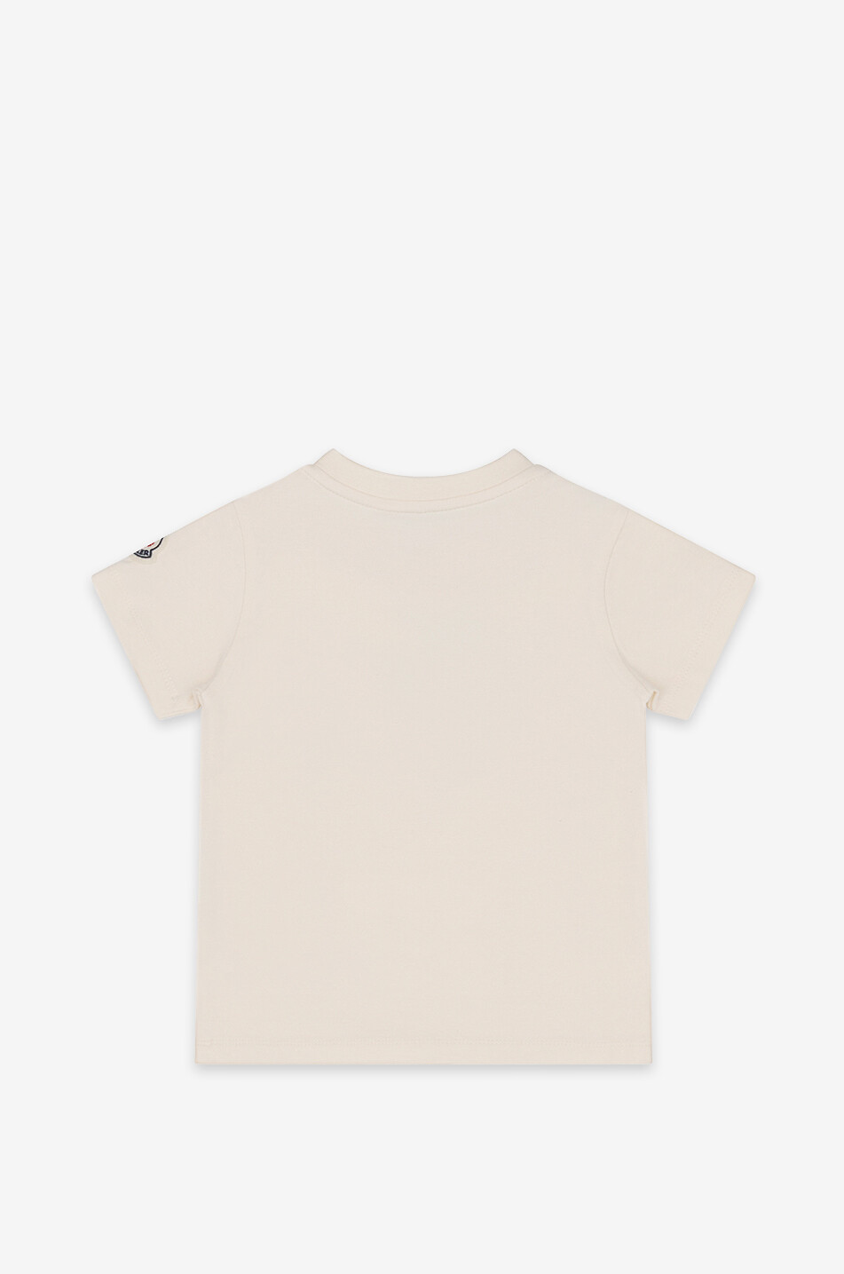 MONCLER Baby-Kurzarm-T-Shirt mit Logostickerei und -Print Baby CREMEFARBEN 2